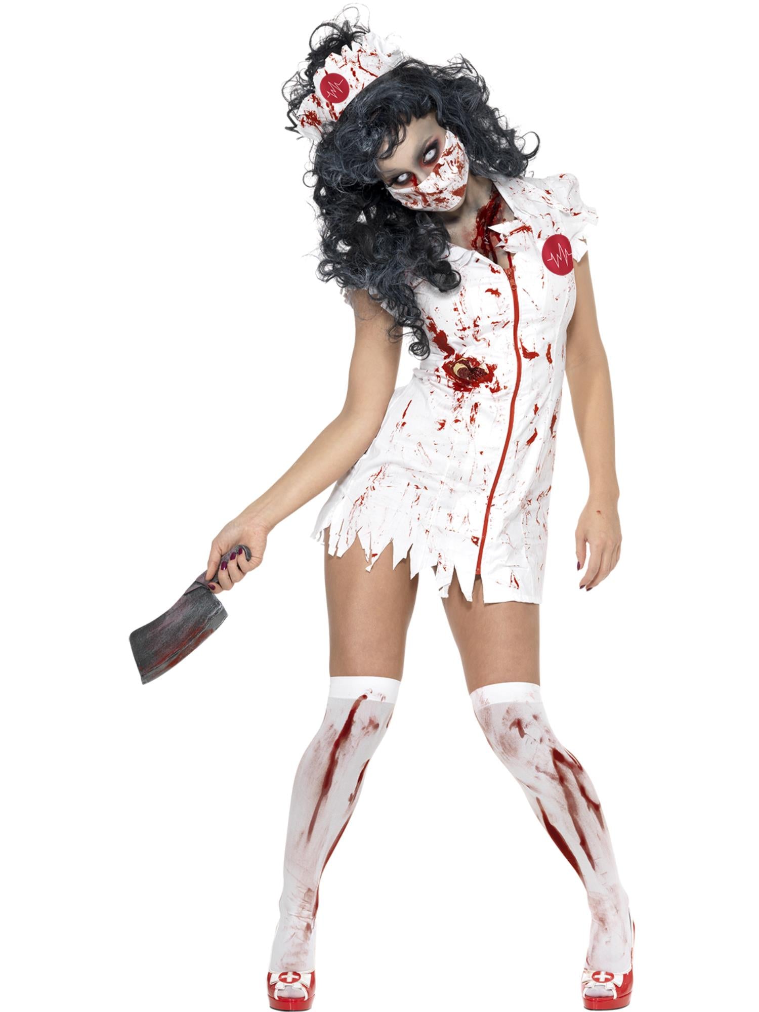 Zombie Nurse Costume, White