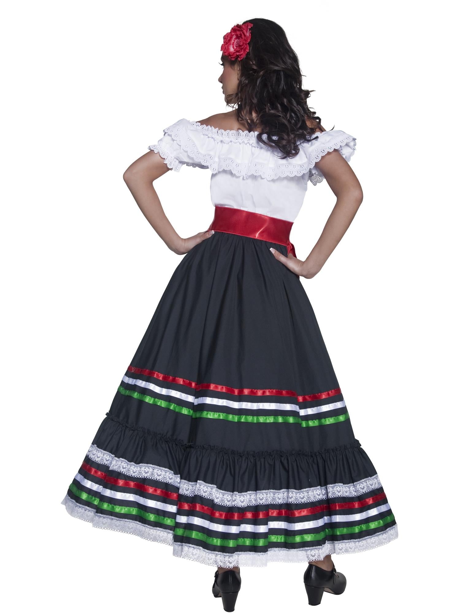 Authentic Western Sexy Senorita Costume, Black & W