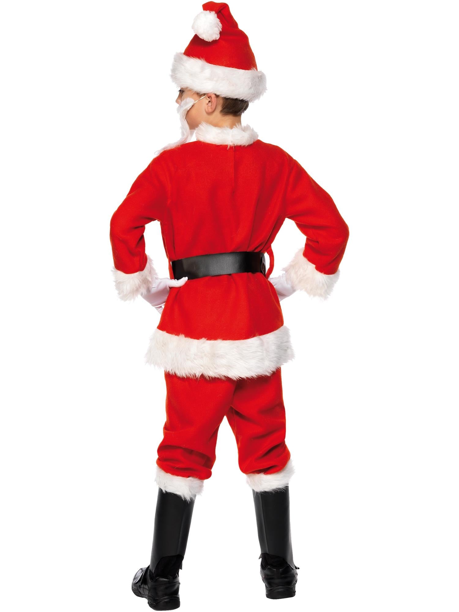 Deluxe Santa Costume & Beard, Red