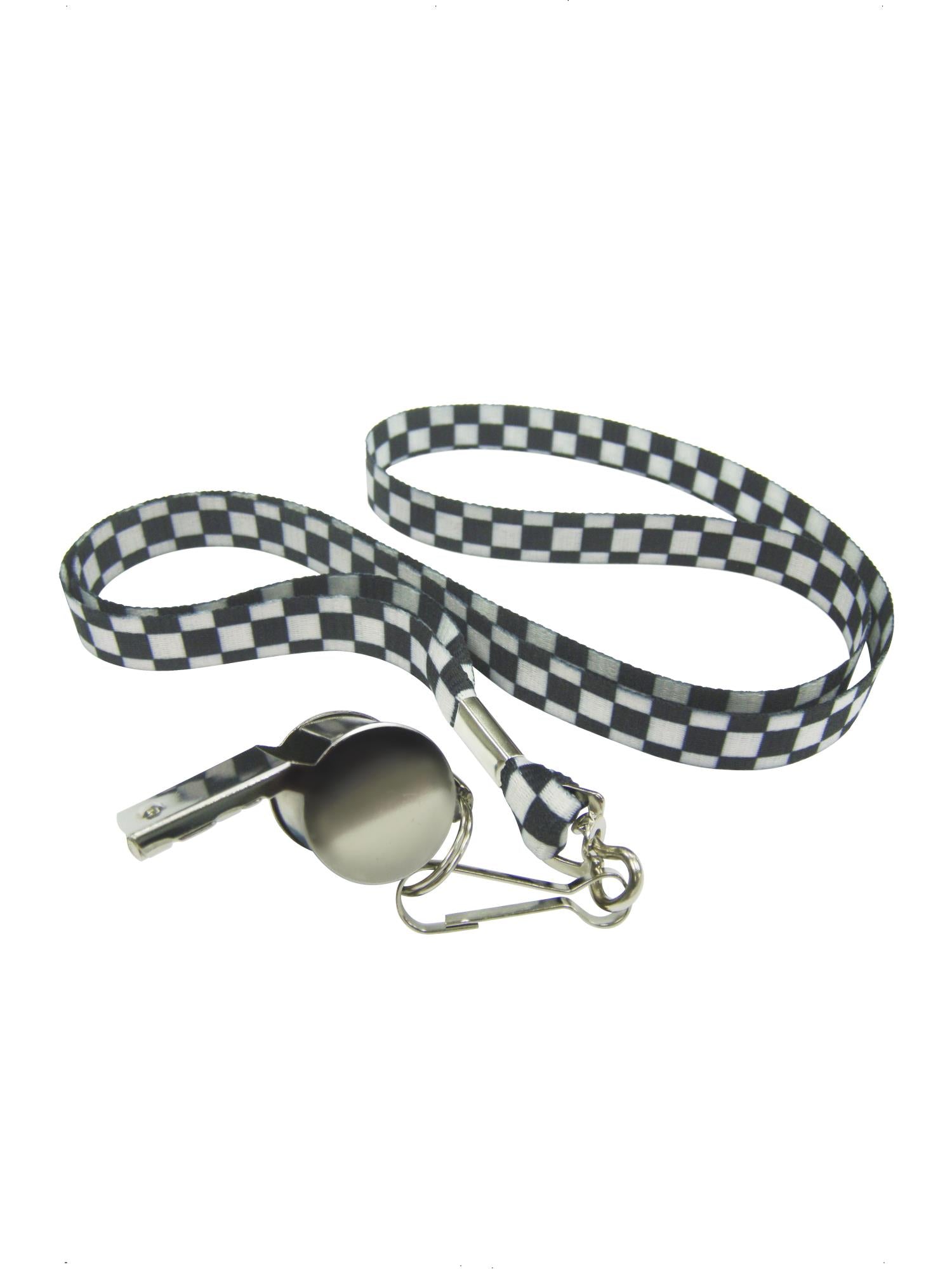 Silver Metal Whistle, Black & White