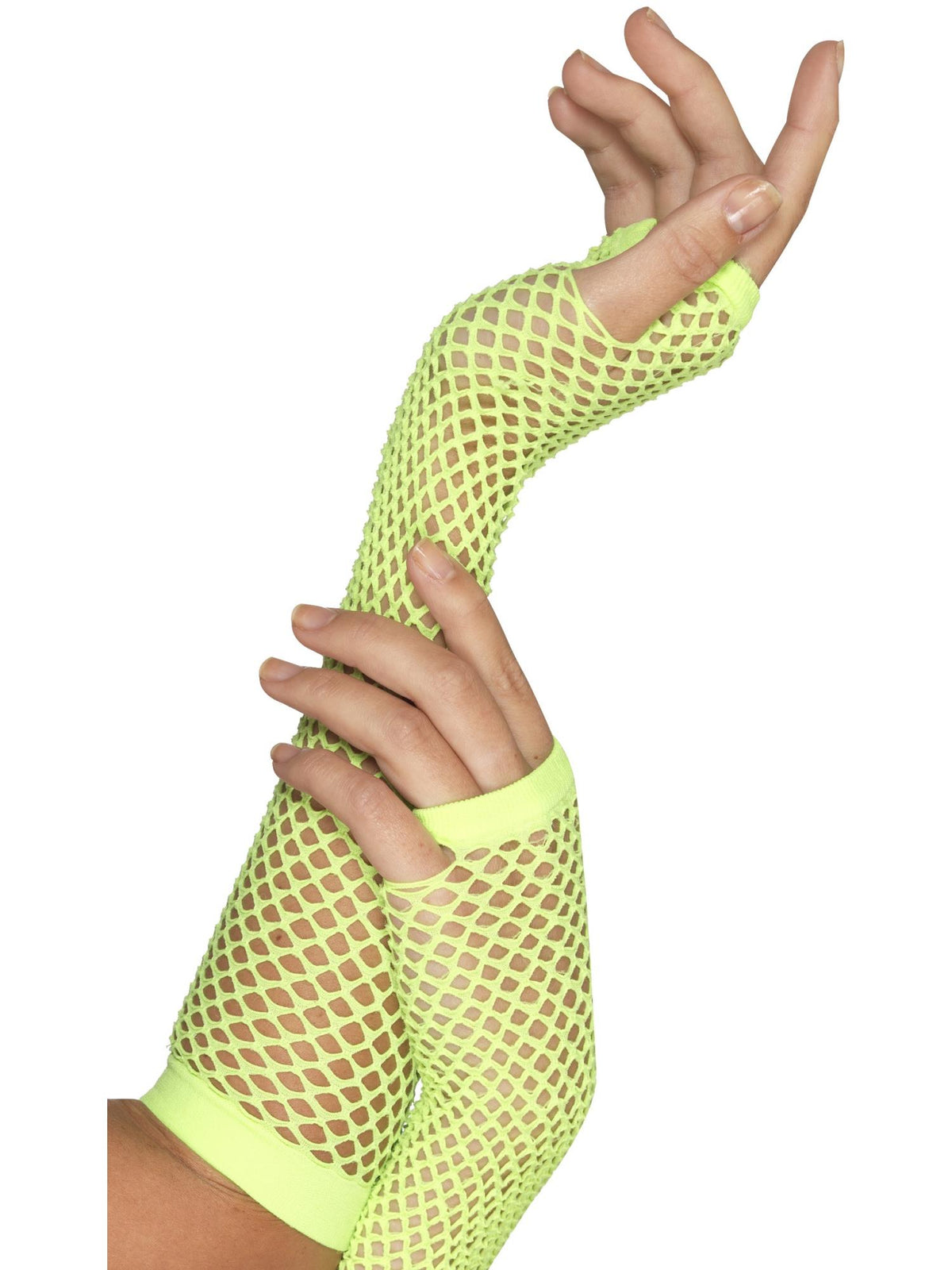 Fishnet Gloves, Neon Green
