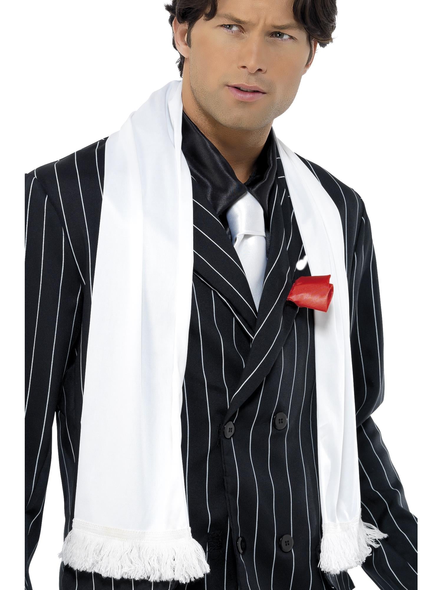 20s Scarf with Tassels, White