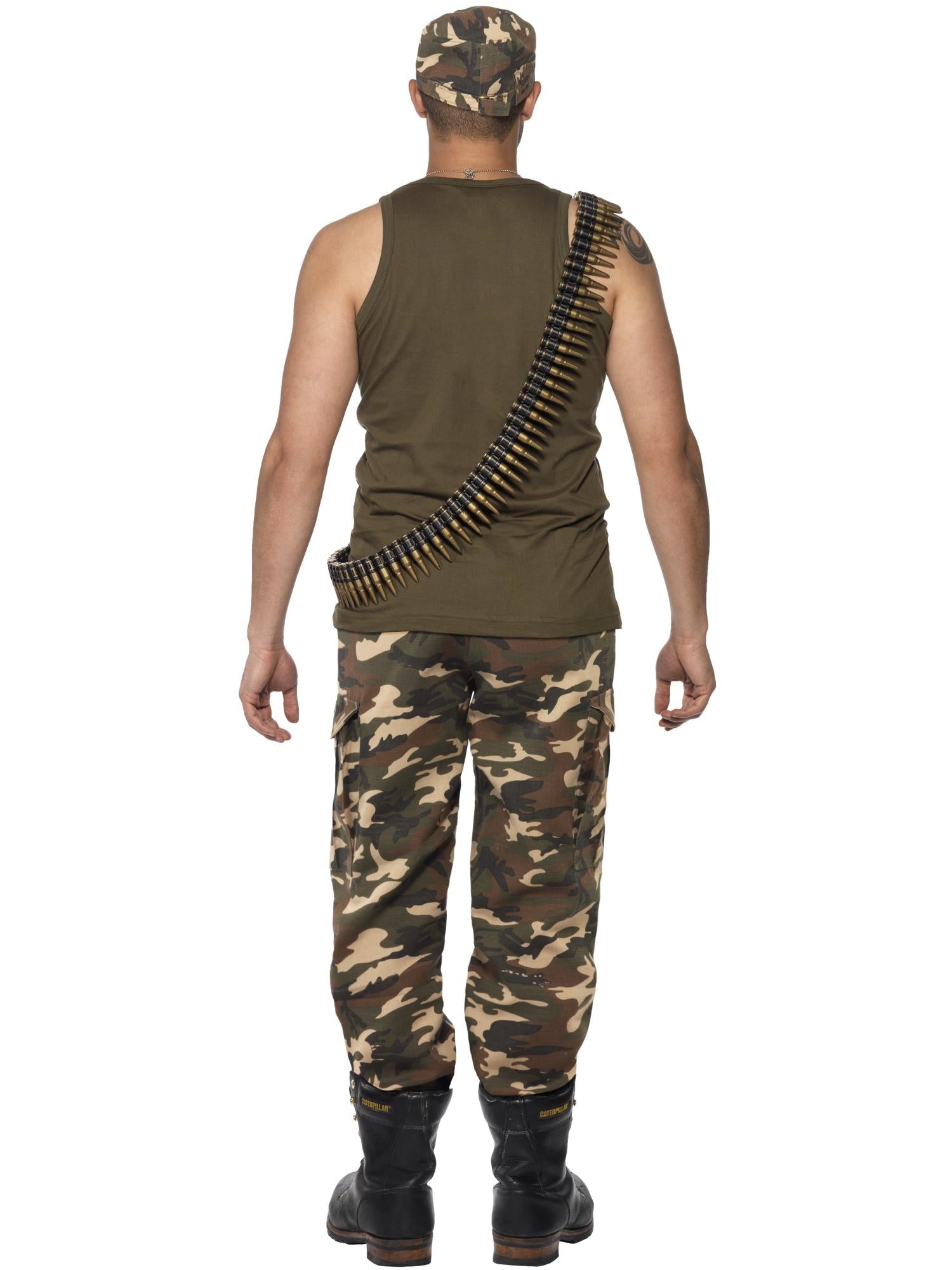Deluxe Khaki Camo Costume, Male, Khaki Green
