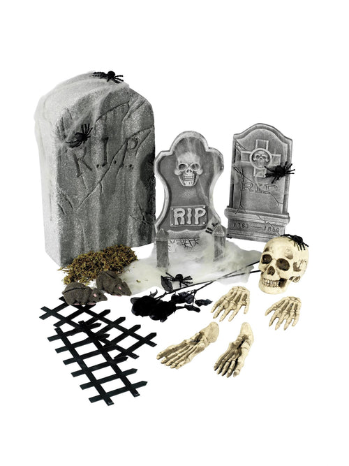 24 Piece Graveyard Collection, Grey