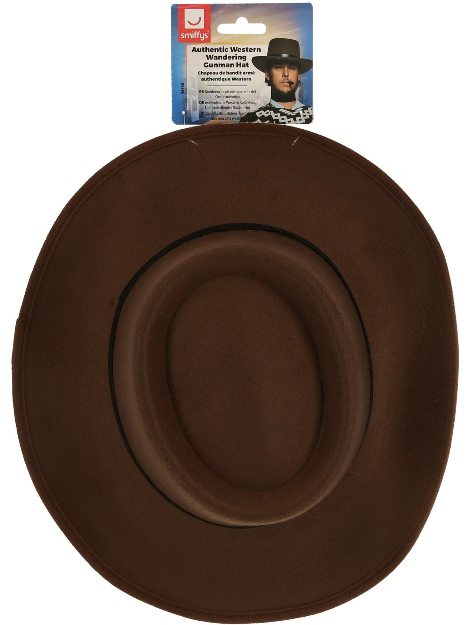 Authentic Western Wandering Gunman Hat, Brown