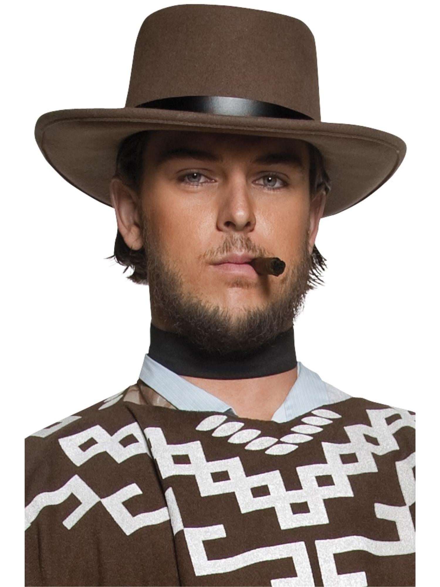 Authentic Western Wandering Gunman Hat, Brown