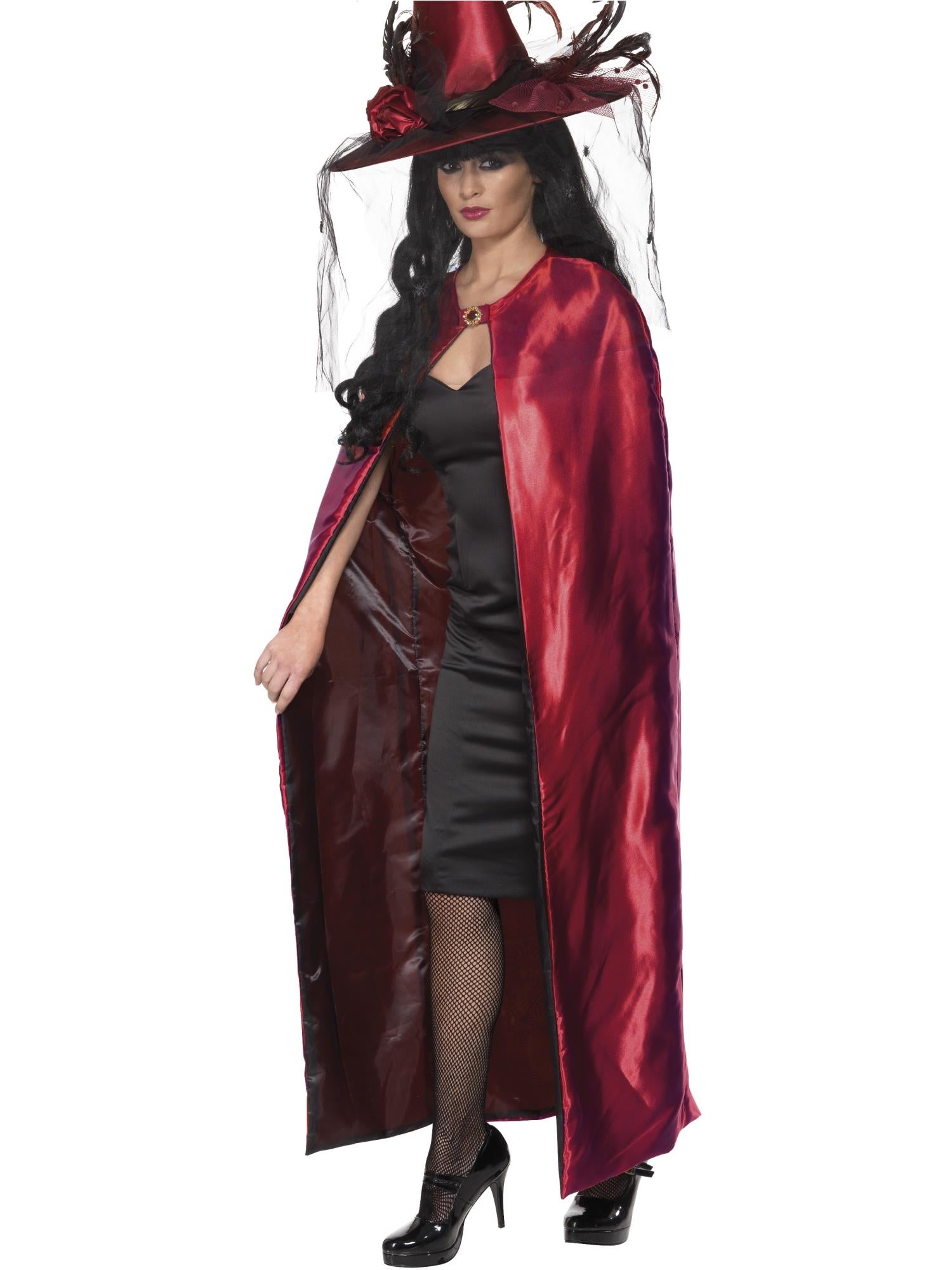 Wendbares Cape, rot und schwarz