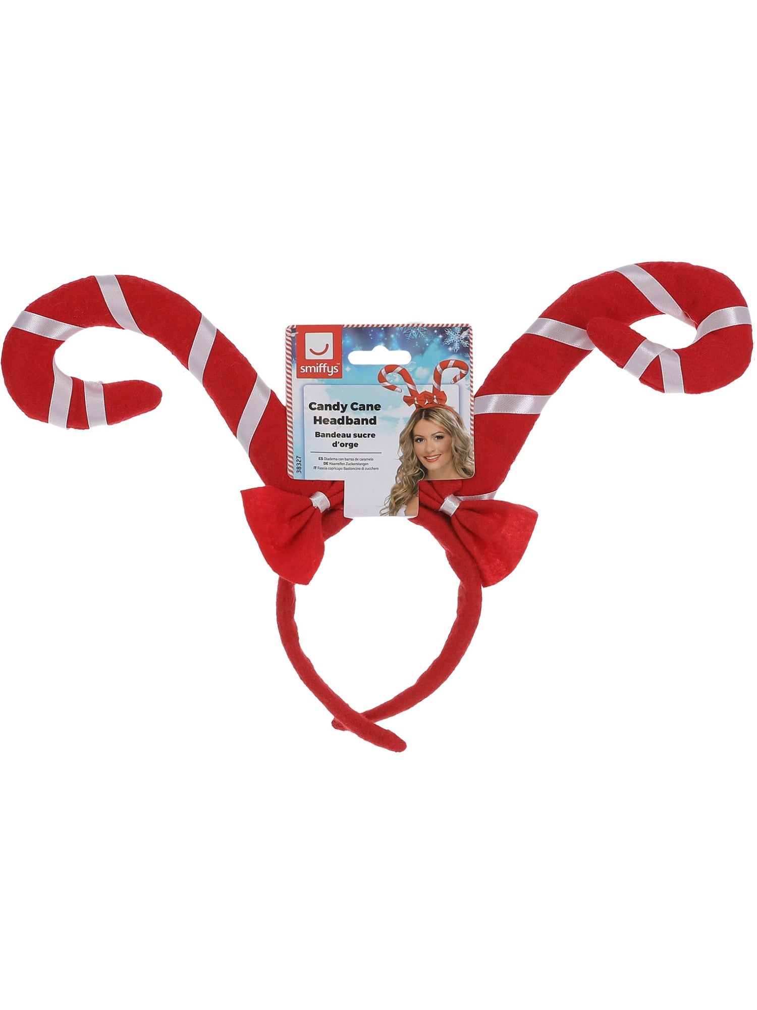 Candy Cane Headband, Red & White