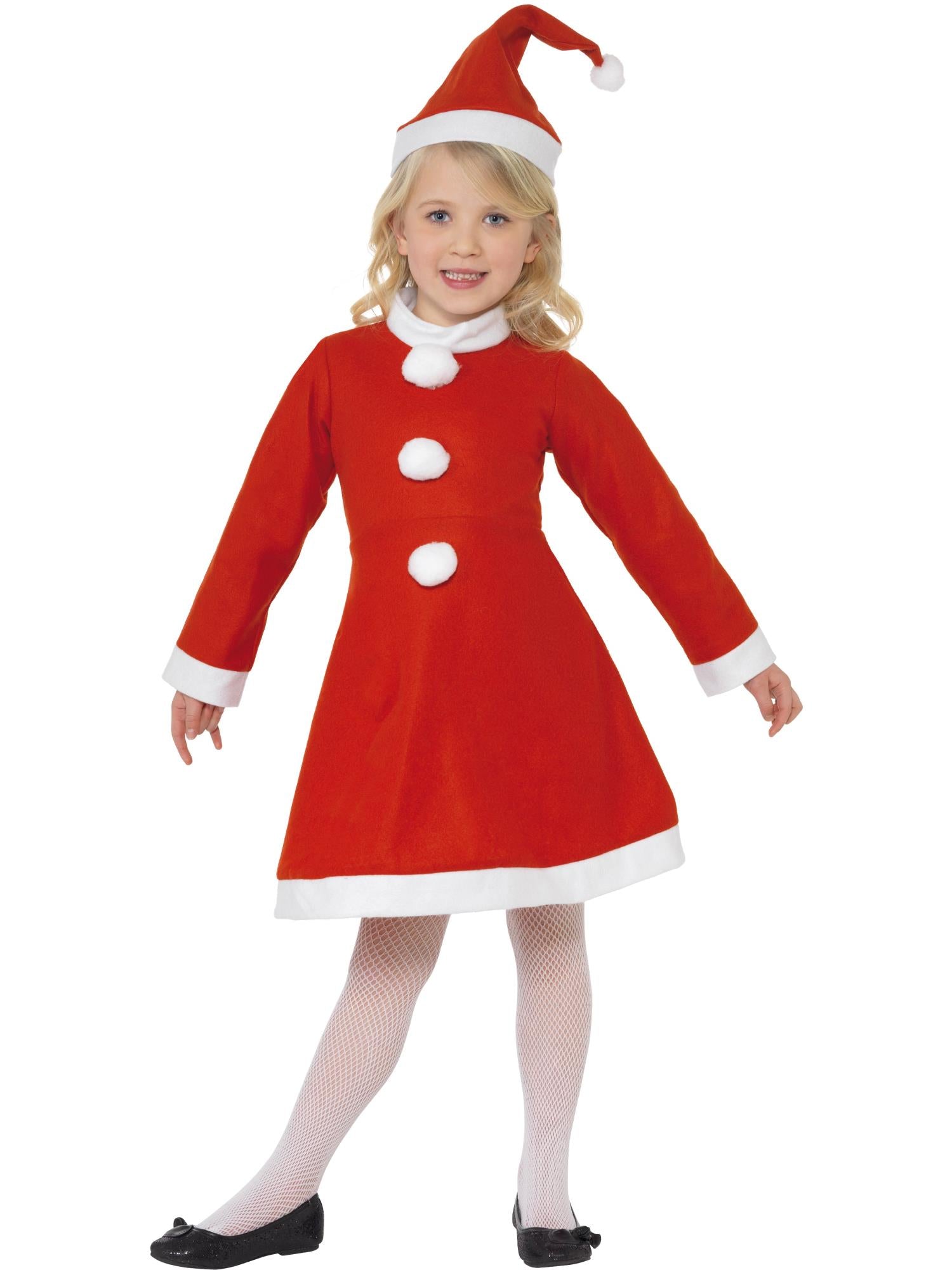 Santa Girl Costume, Red