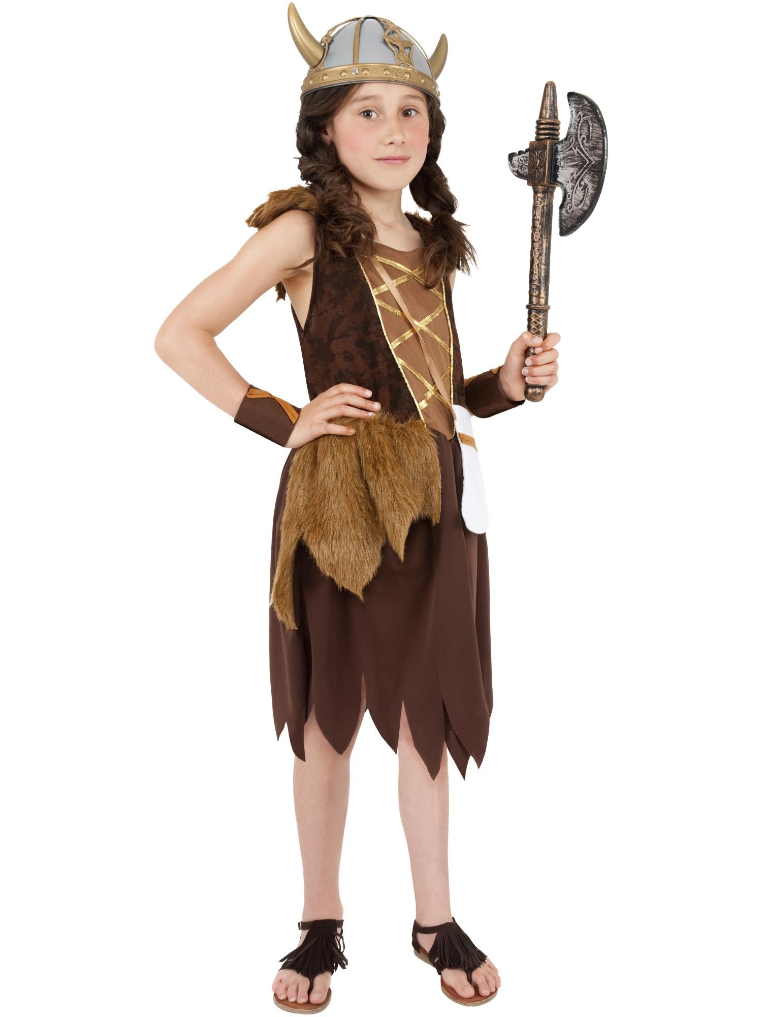 Viking Girl Costume, Brown