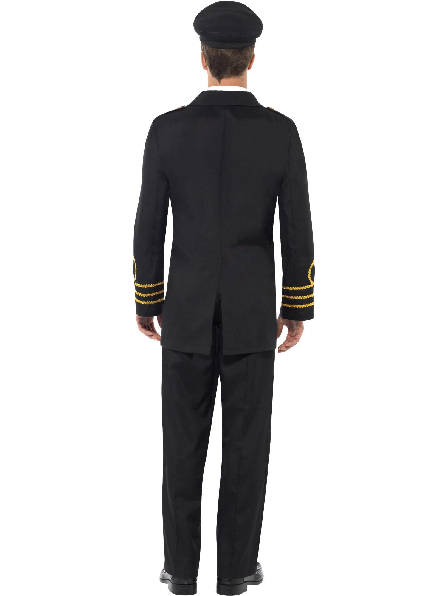 Marineofficierkostuum, zwart