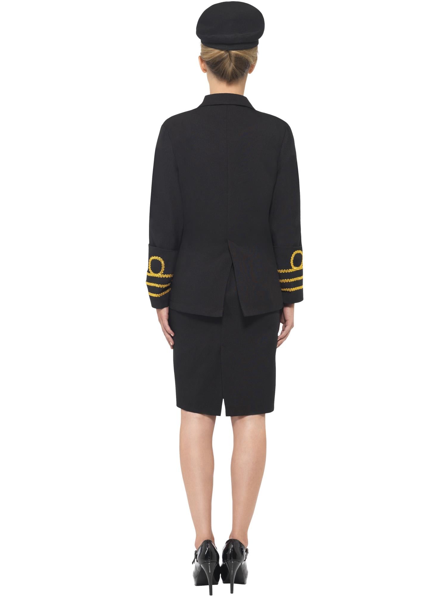 Marineoffizierskostüm, schwarz