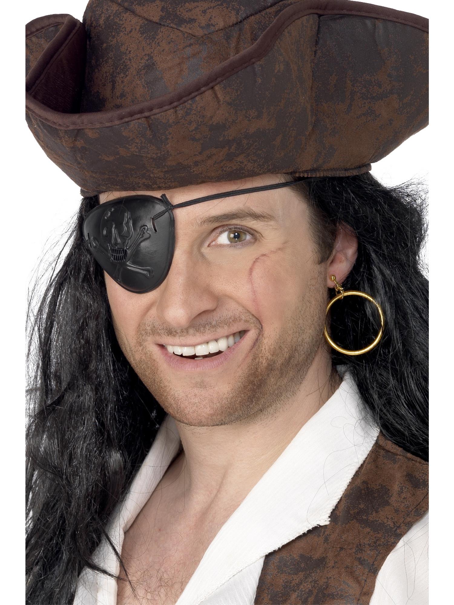 Pirate Eyepatch and Earring, Black
