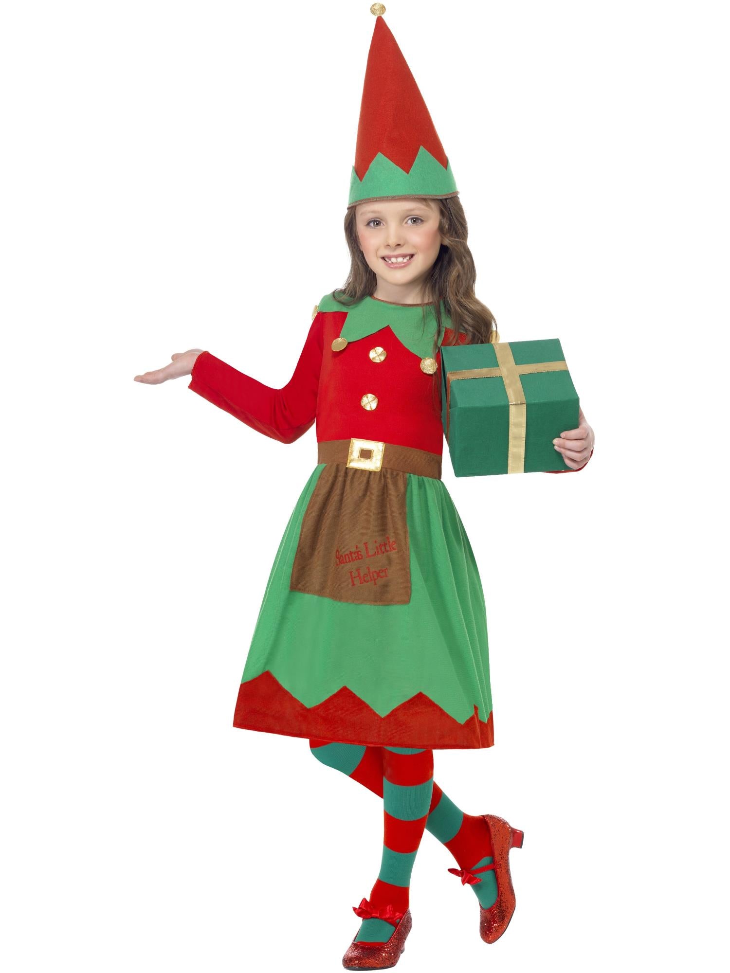 Santa's Little Helper Costume, Red & Green