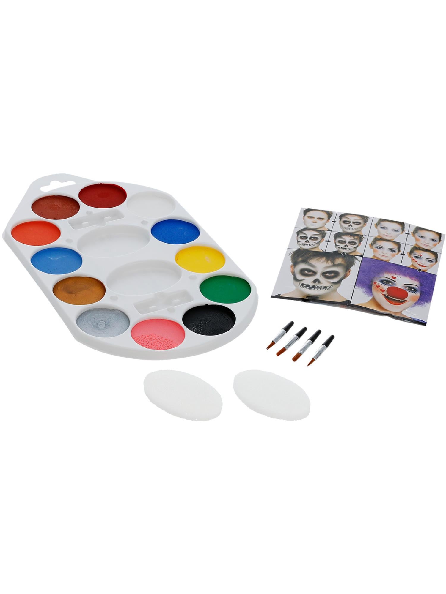 Smiffys Make-Up FX, 12-Farben-Palette, Aqua, Multi