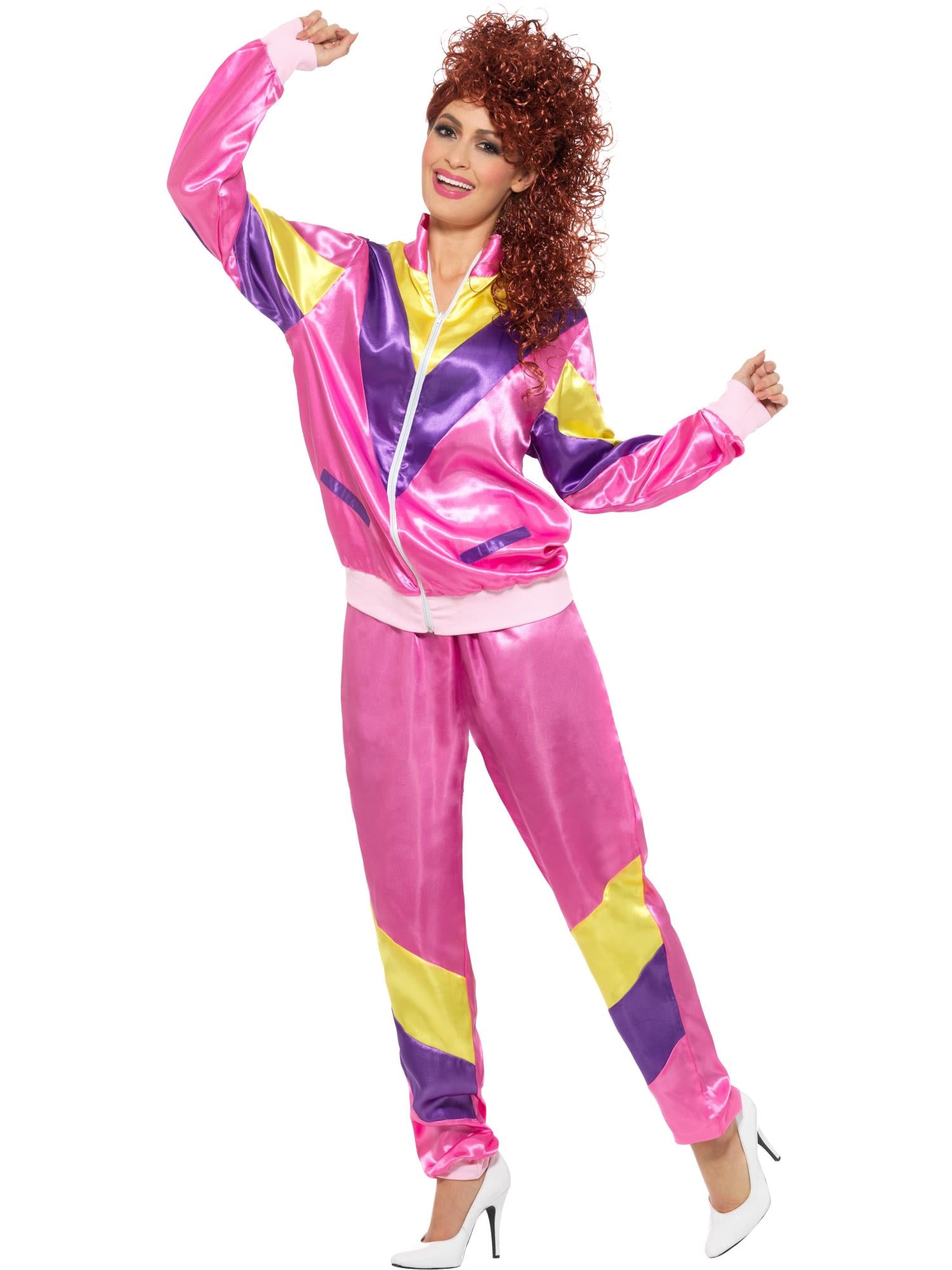 80s Height of Fashion Shell Suit Costume, Pink