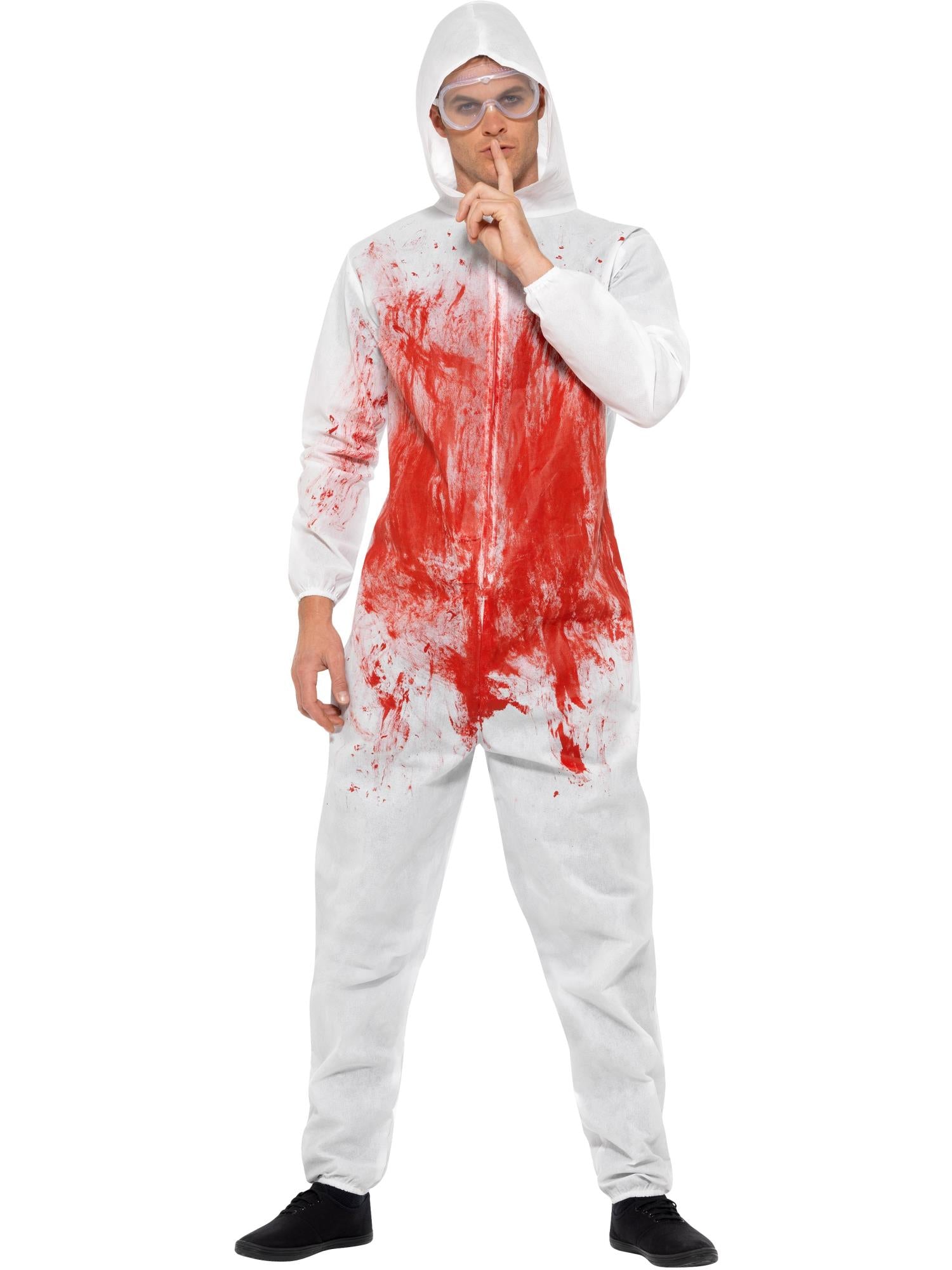 Bloody Forensic Overall Costume, Red
