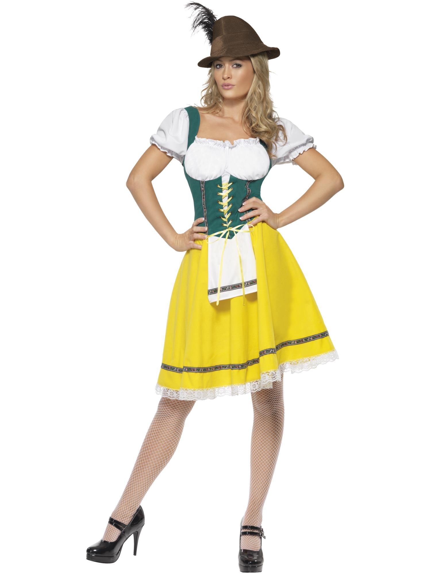 Oktoberfest-Kostüm, Damen, gelb