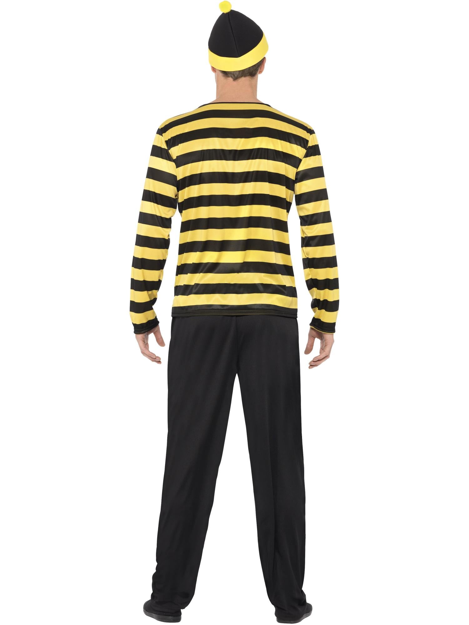 Waar is Wally? Odlaw-kostuum, zwart en geel