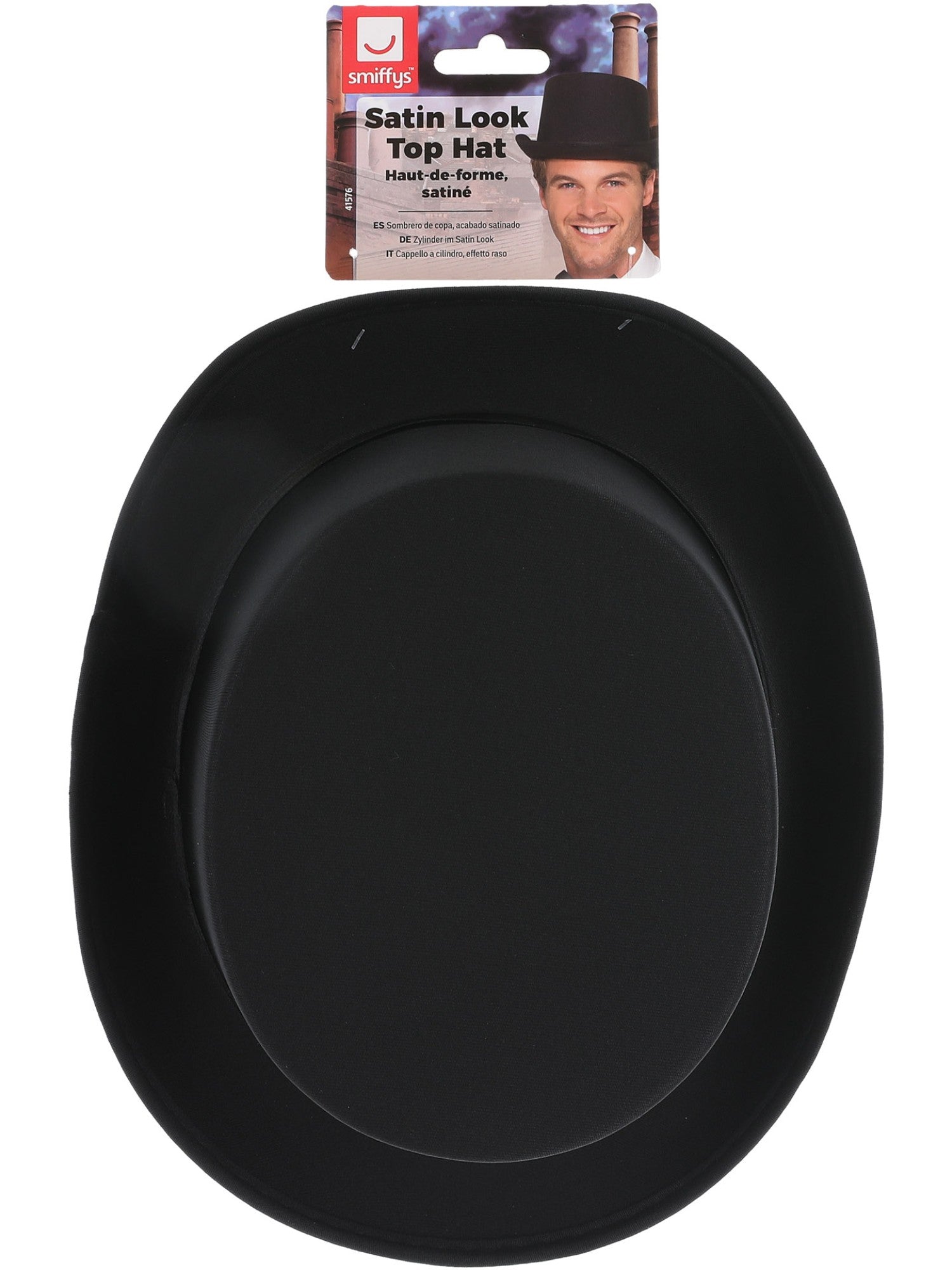 Top Hat, Satin Look, Black