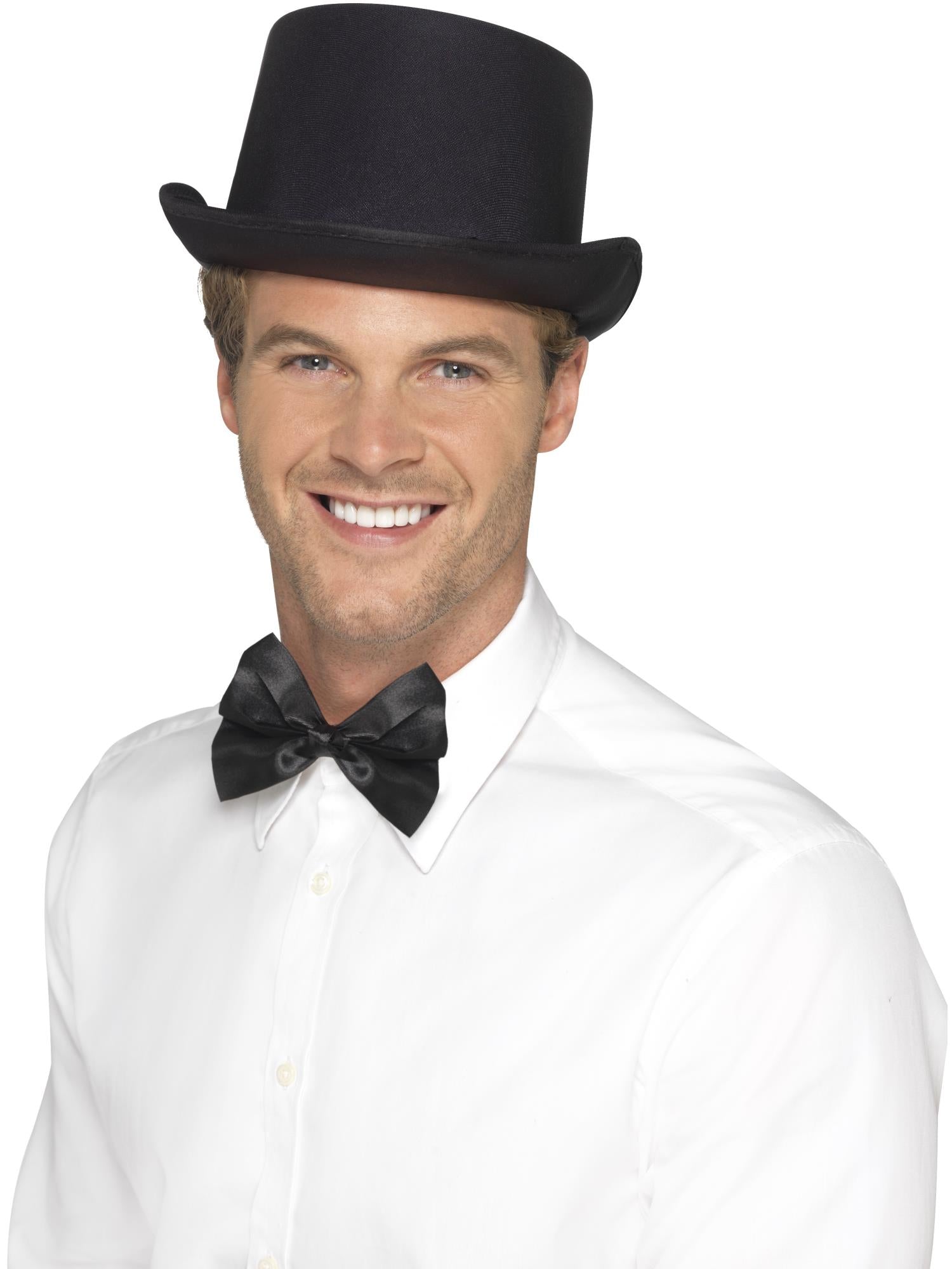 Top Hat, Satin Look, Black