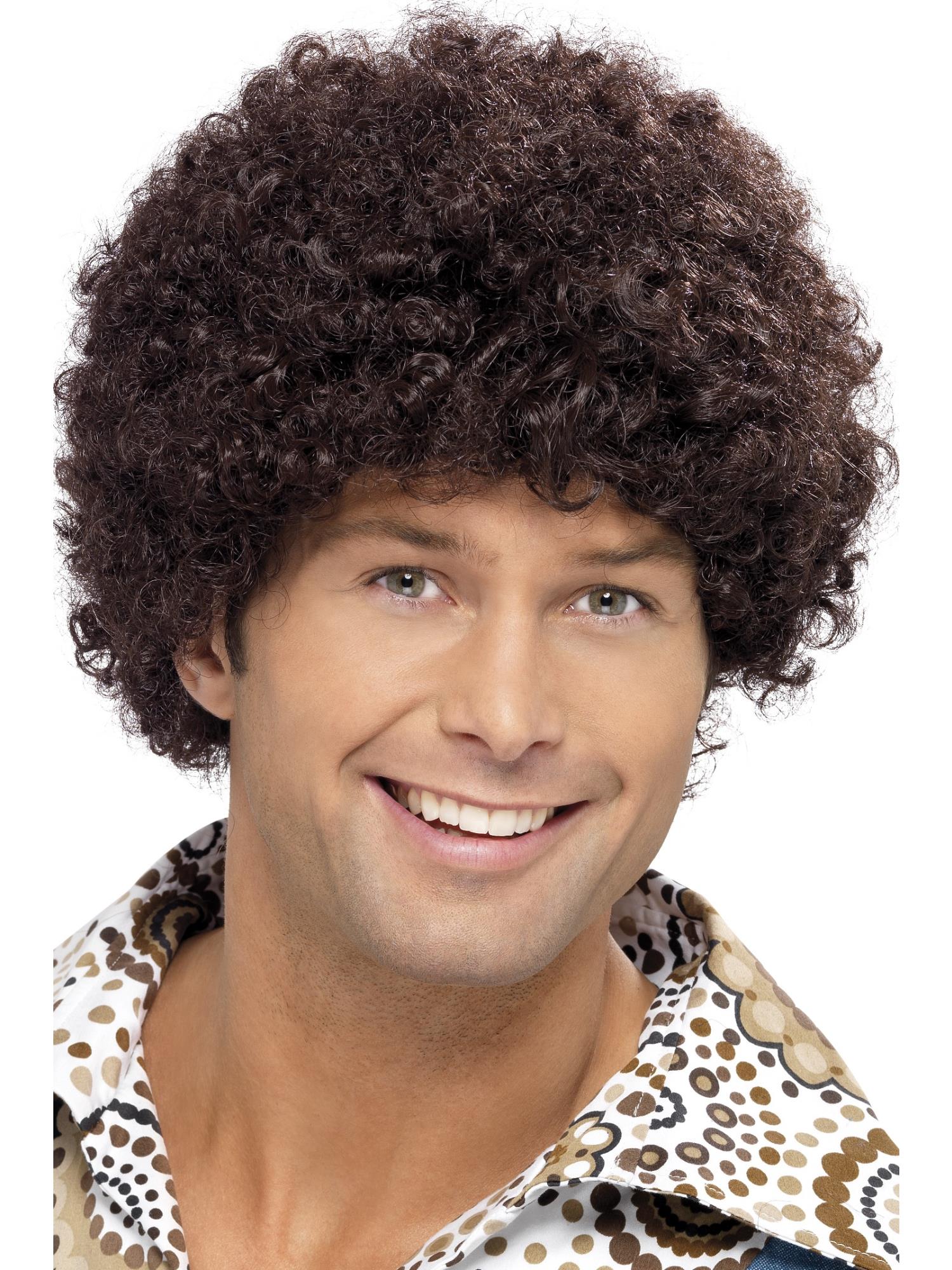 70er-Jahre-Disco-Typ-Perücke, braun