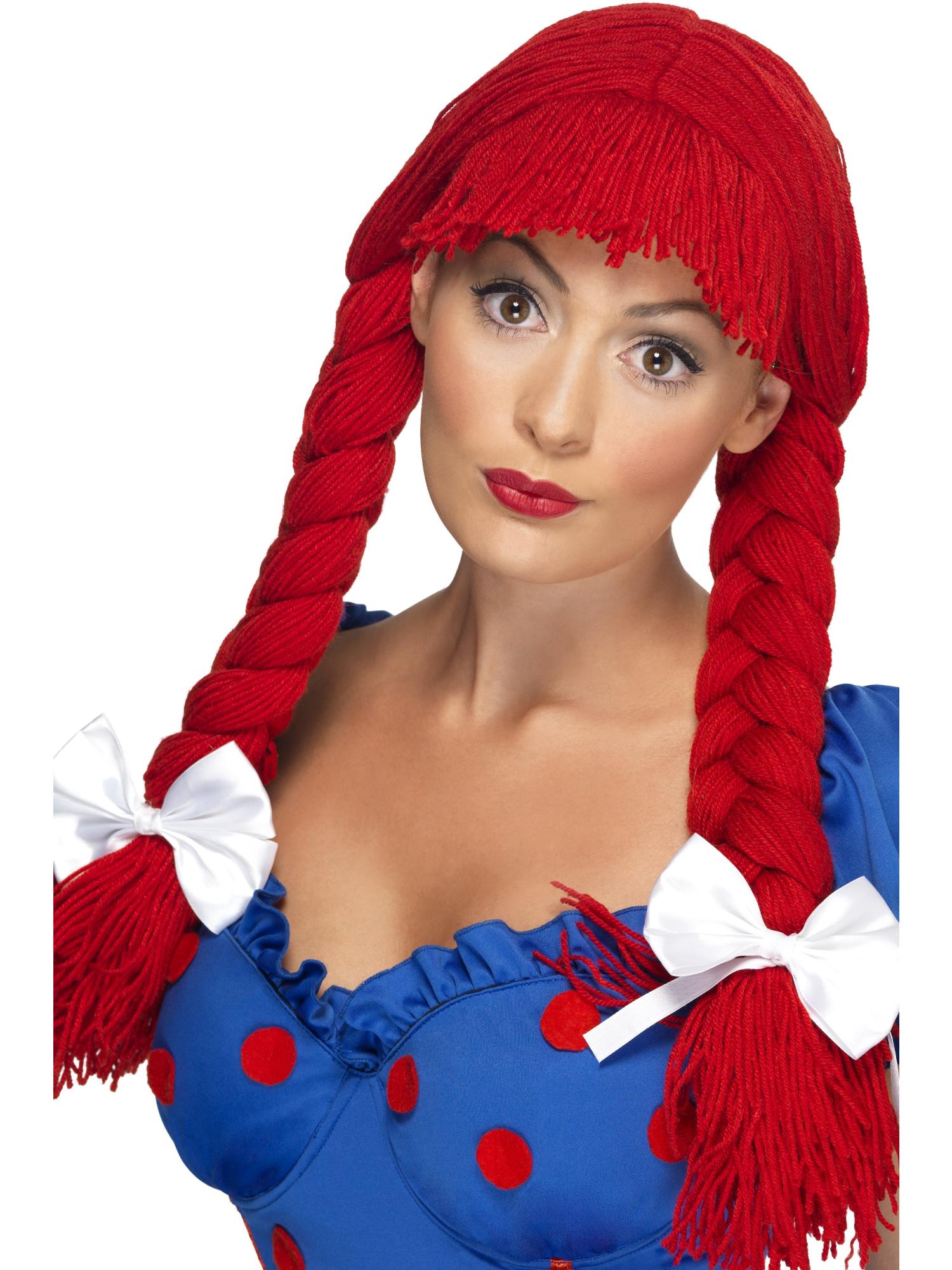 Rag-Doll-Perücke, rot