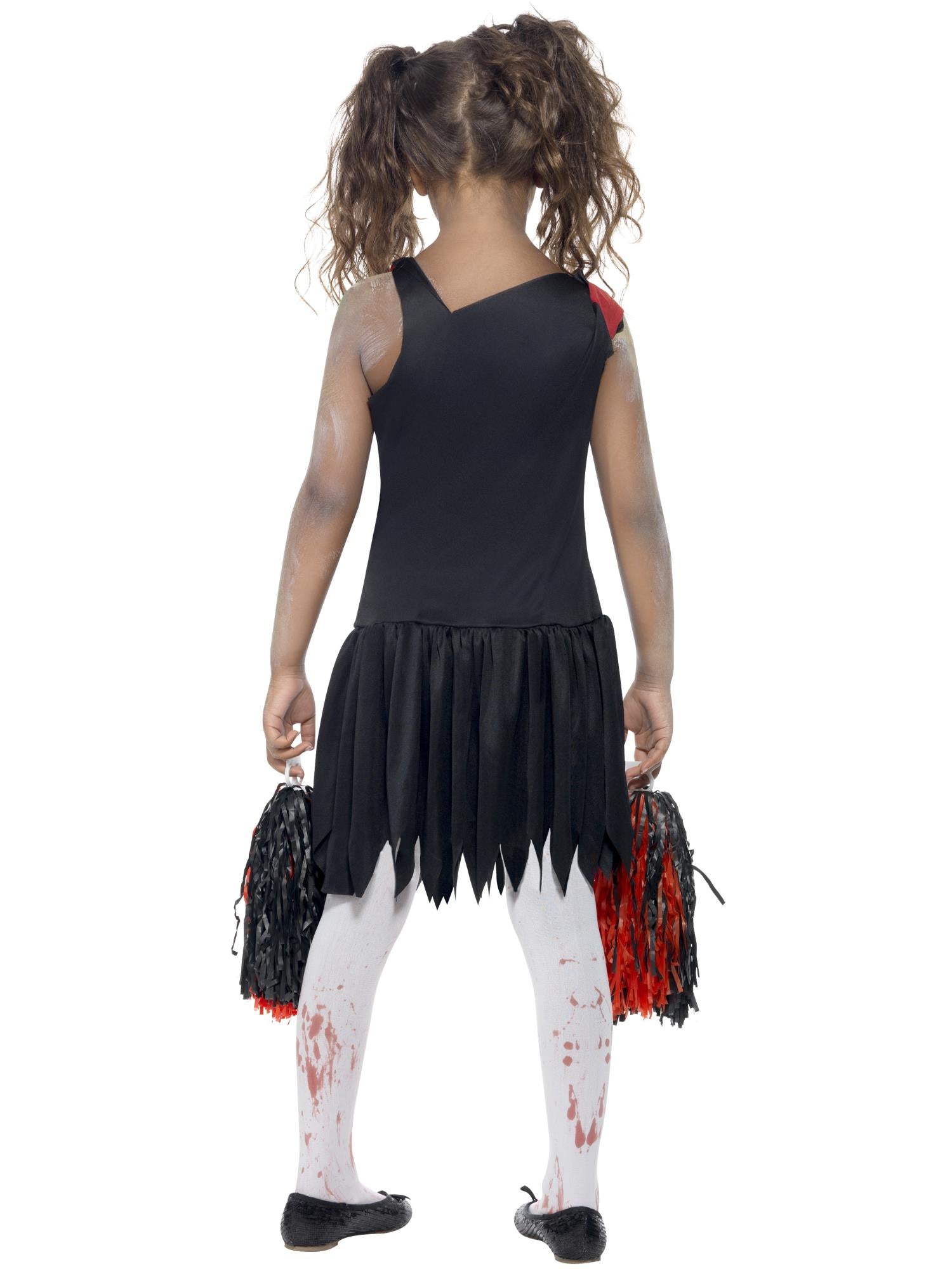 Zombie Cheerleader Costume, Red & Black