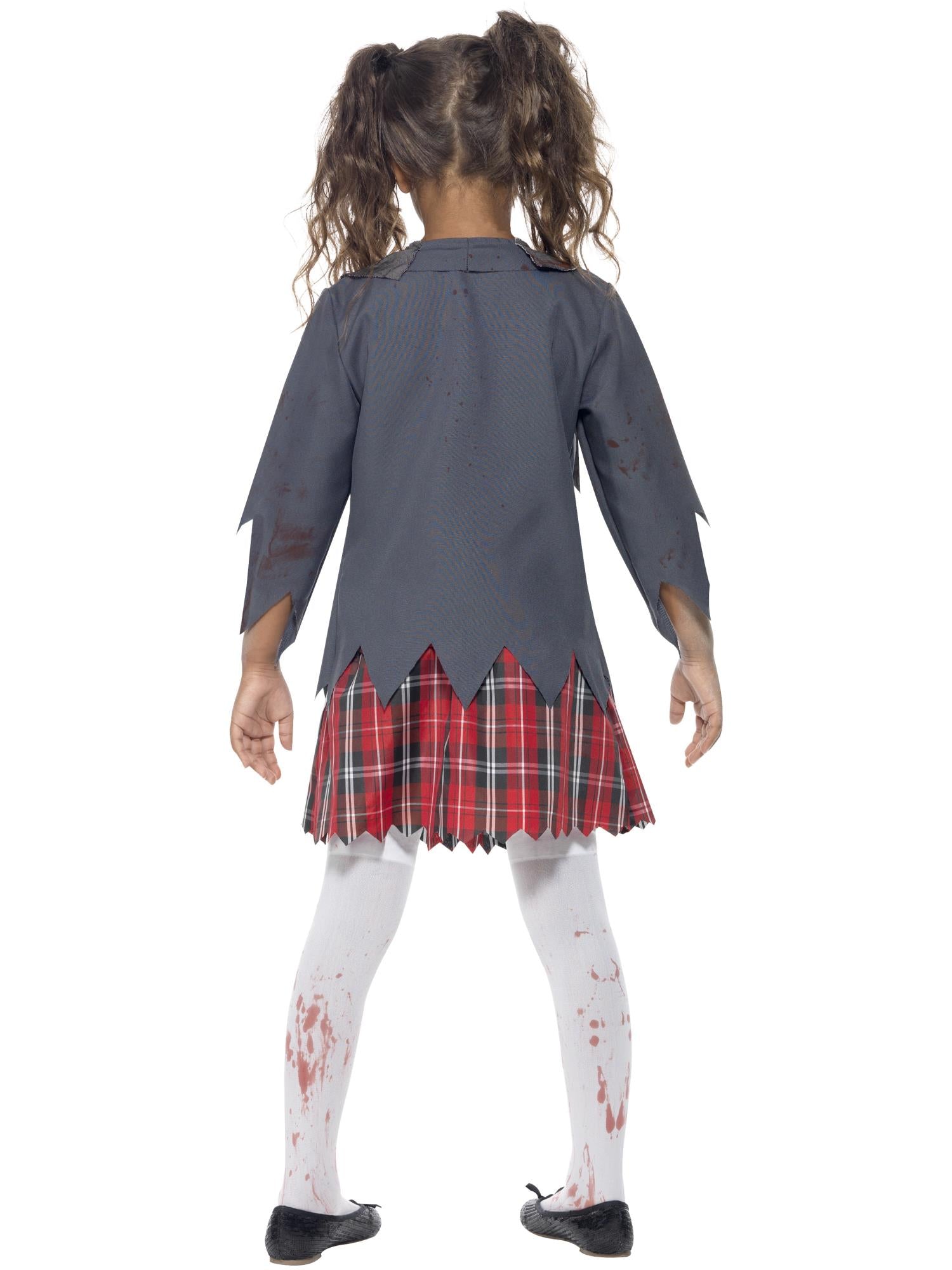 Zombie School Girl Costume, Grey