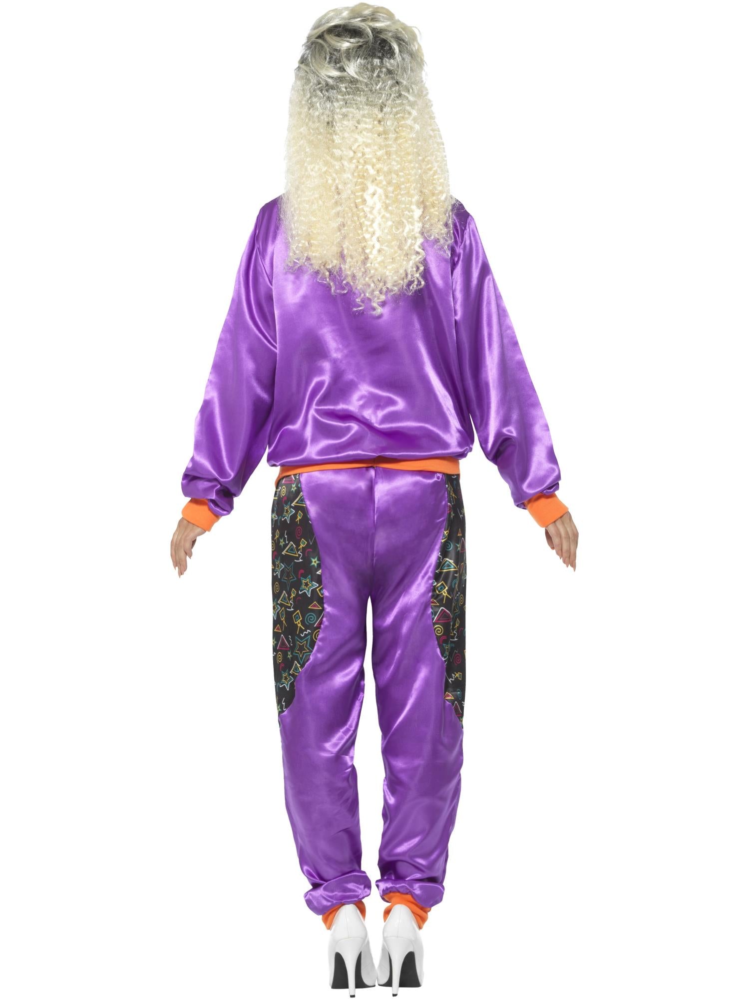 Retro Shell Suit Costume, Ladies, Purple