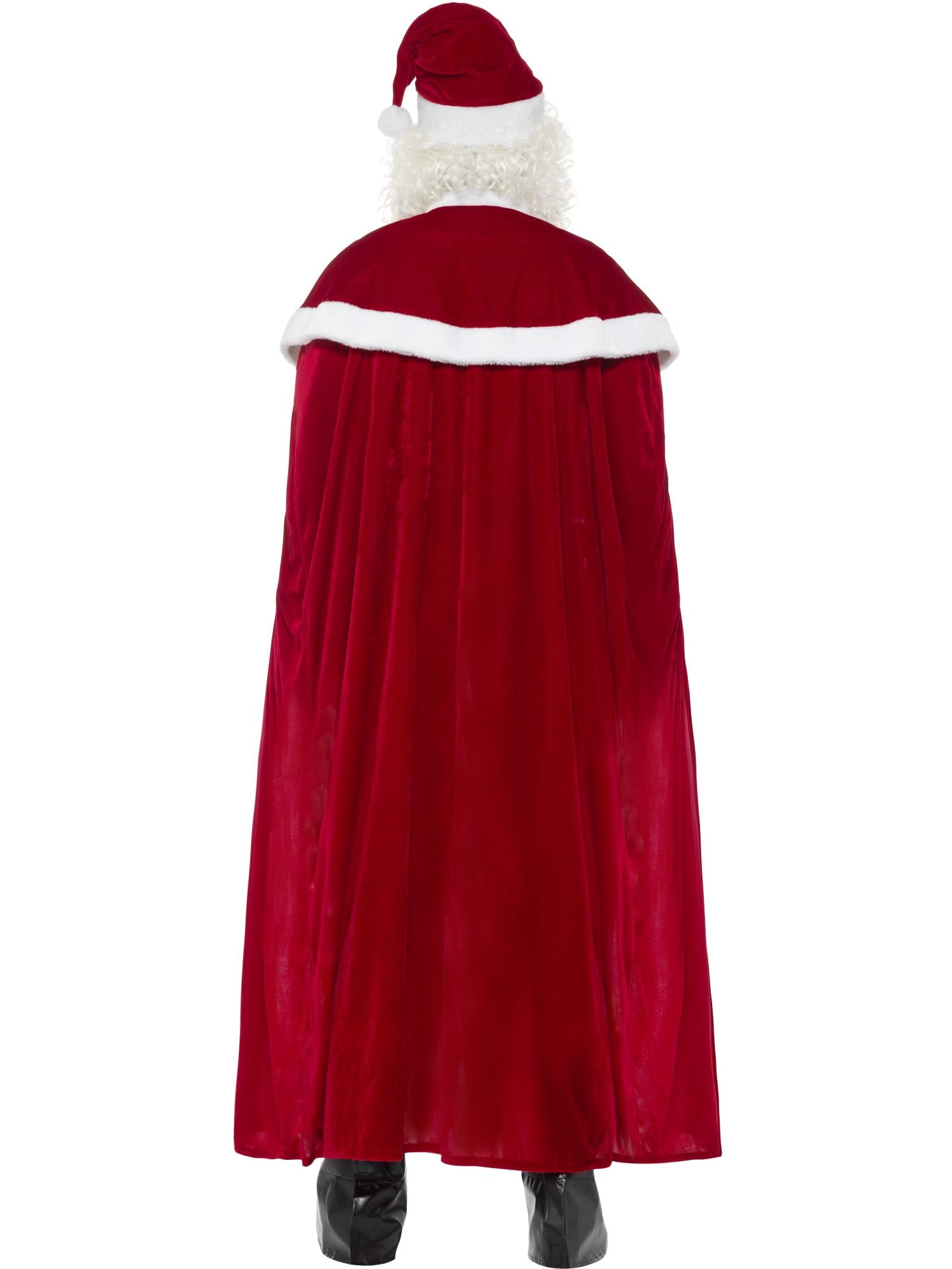 Luxus-Weihnachtsmannkostüm mit Hose, rot