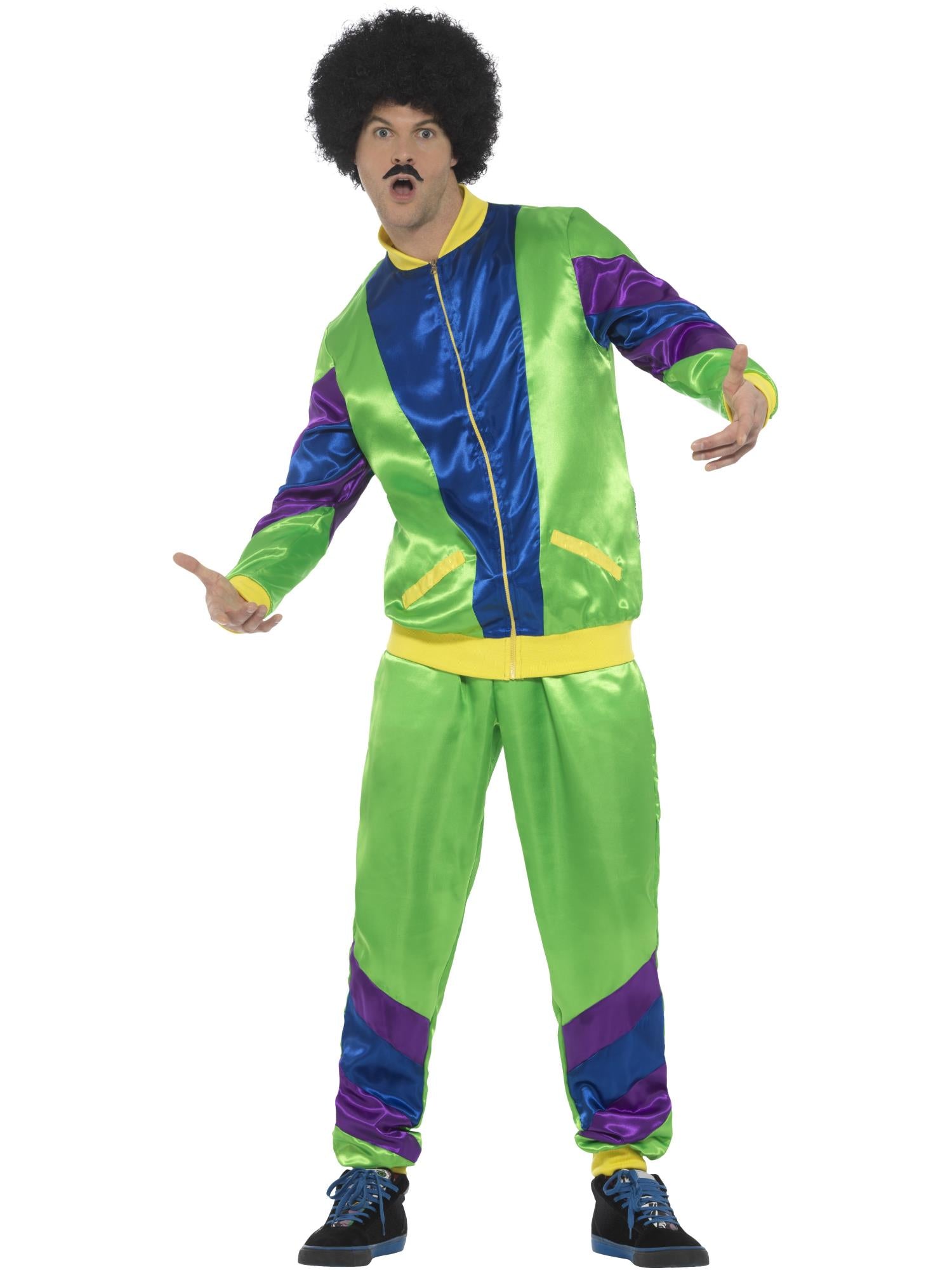 80s Height of Fashion Shell Suit Costume, Male, Gr