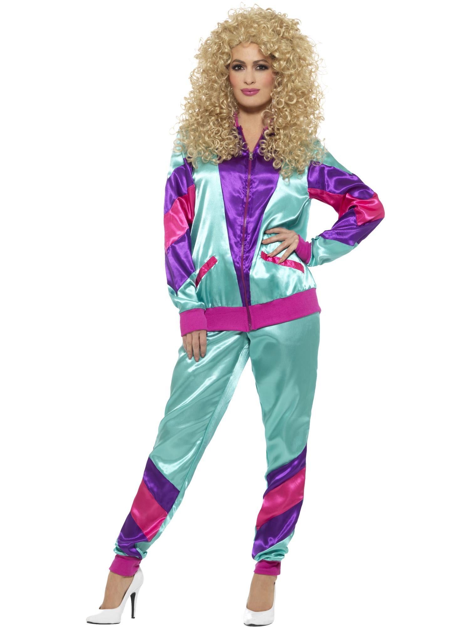80s Height of Fashion Shell Suit Costume, Female,
