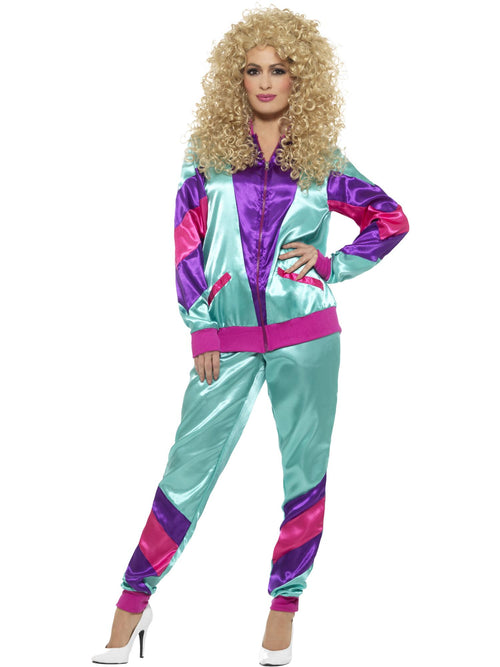 80s Height of Fashion Shell Suit Costume, Female,
