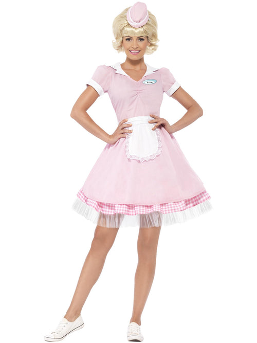50s Diner Girl Costume, Pink