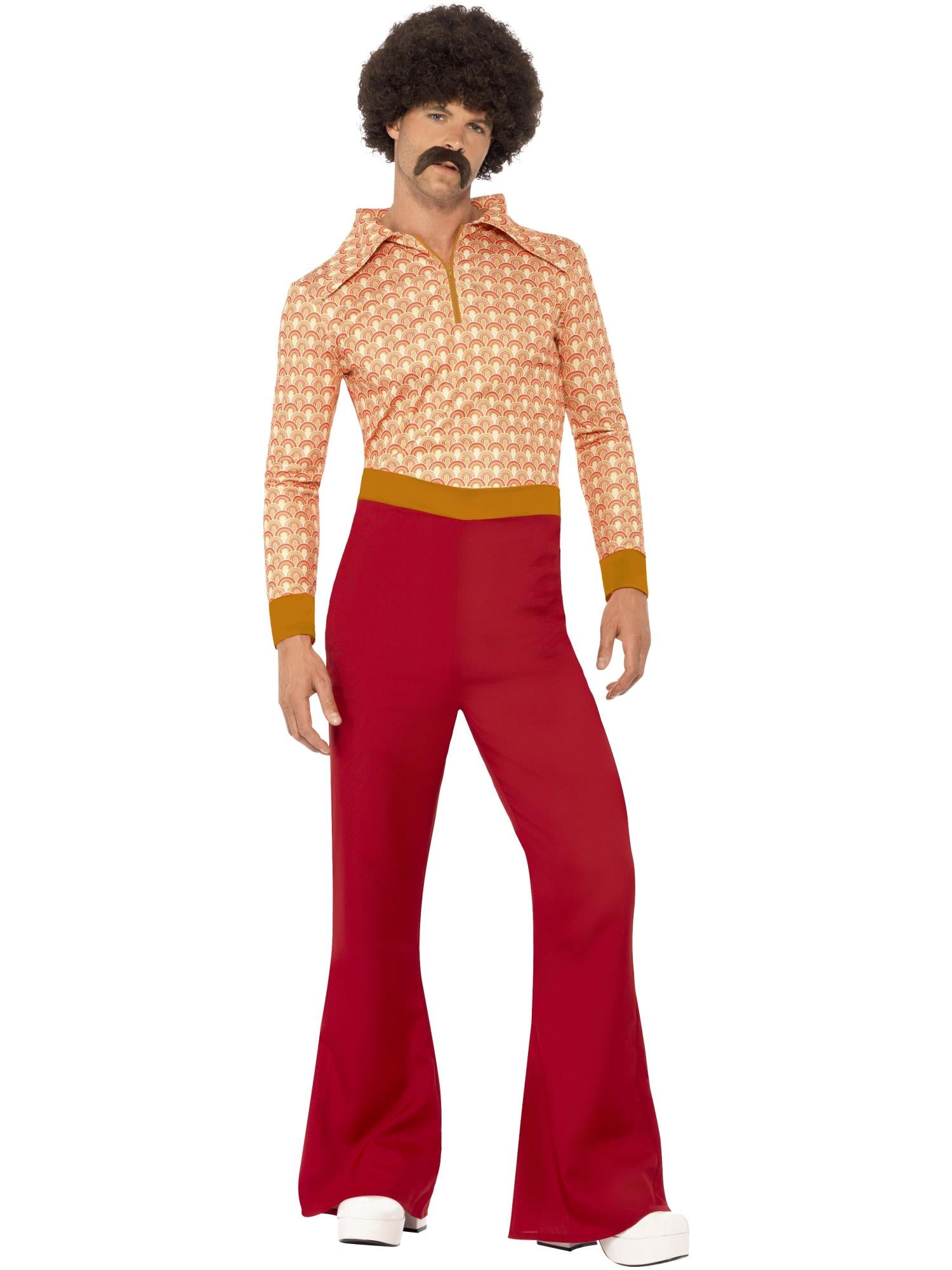 Authentic 70s Guy Costume, Red