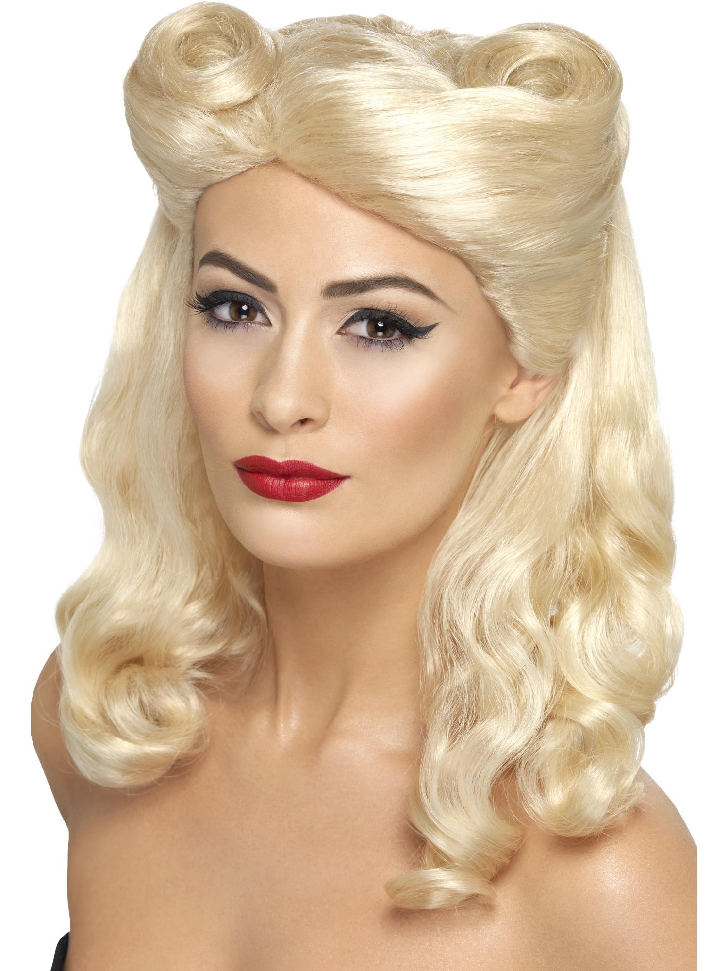 Pin-up-pruik uit de jaren ’40, blond