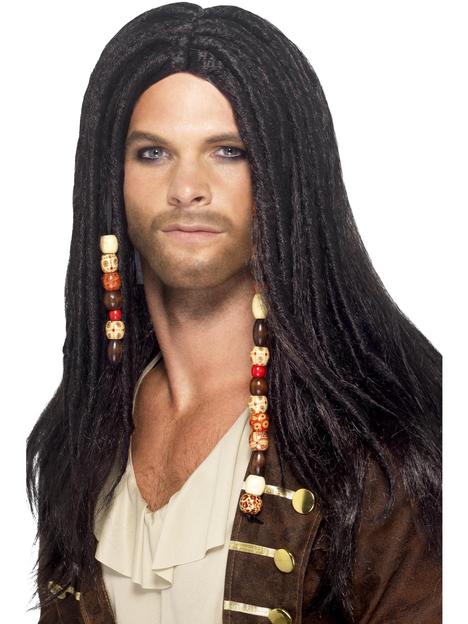 Piratenperücke, schwarz