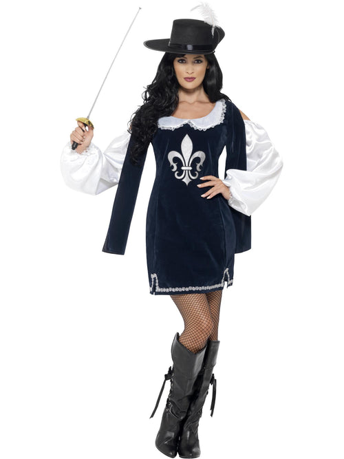 Musketeer Female Costume, Navy