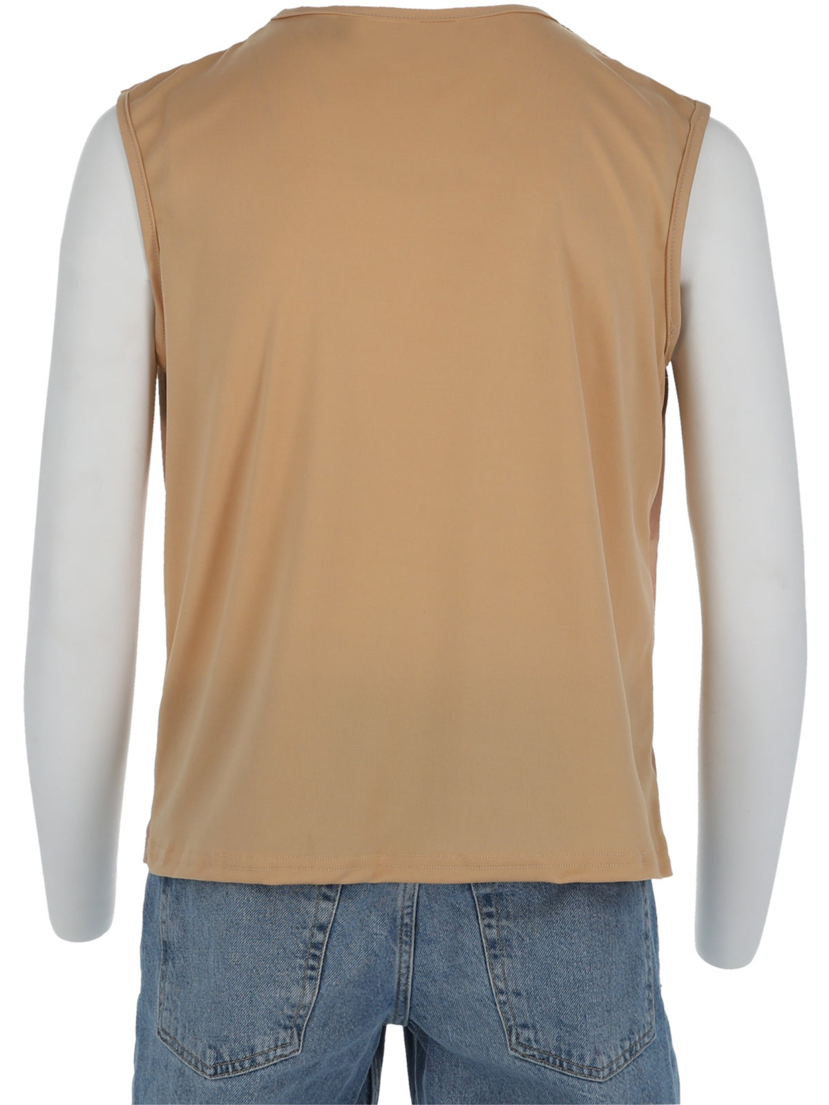 Realistic 70s Hairy Chest, Sleeveless Top, Nude