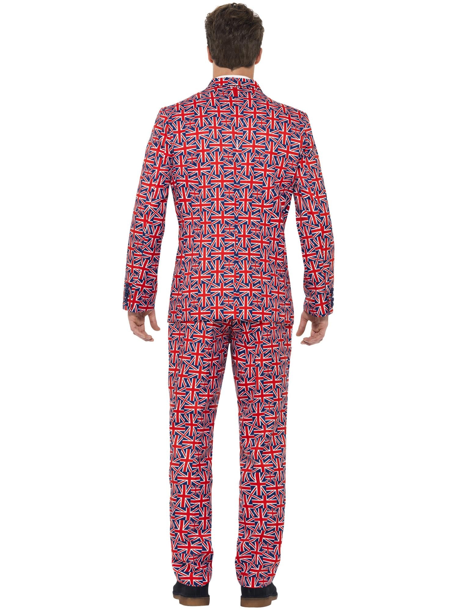 Anzug mit Union-Jack-Muster, rot