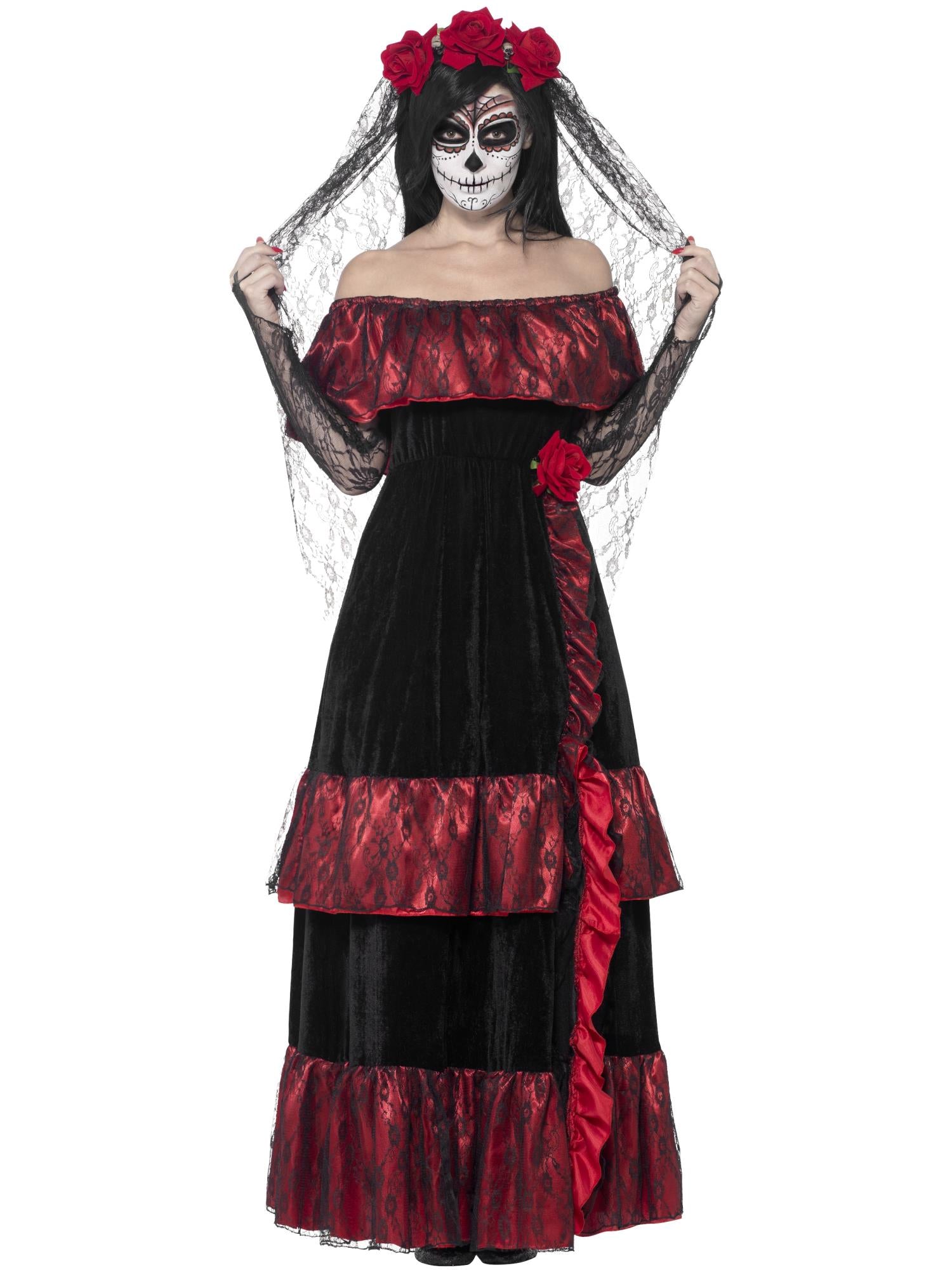 Luxus-Kostüm Day of the Dead “, schwarz