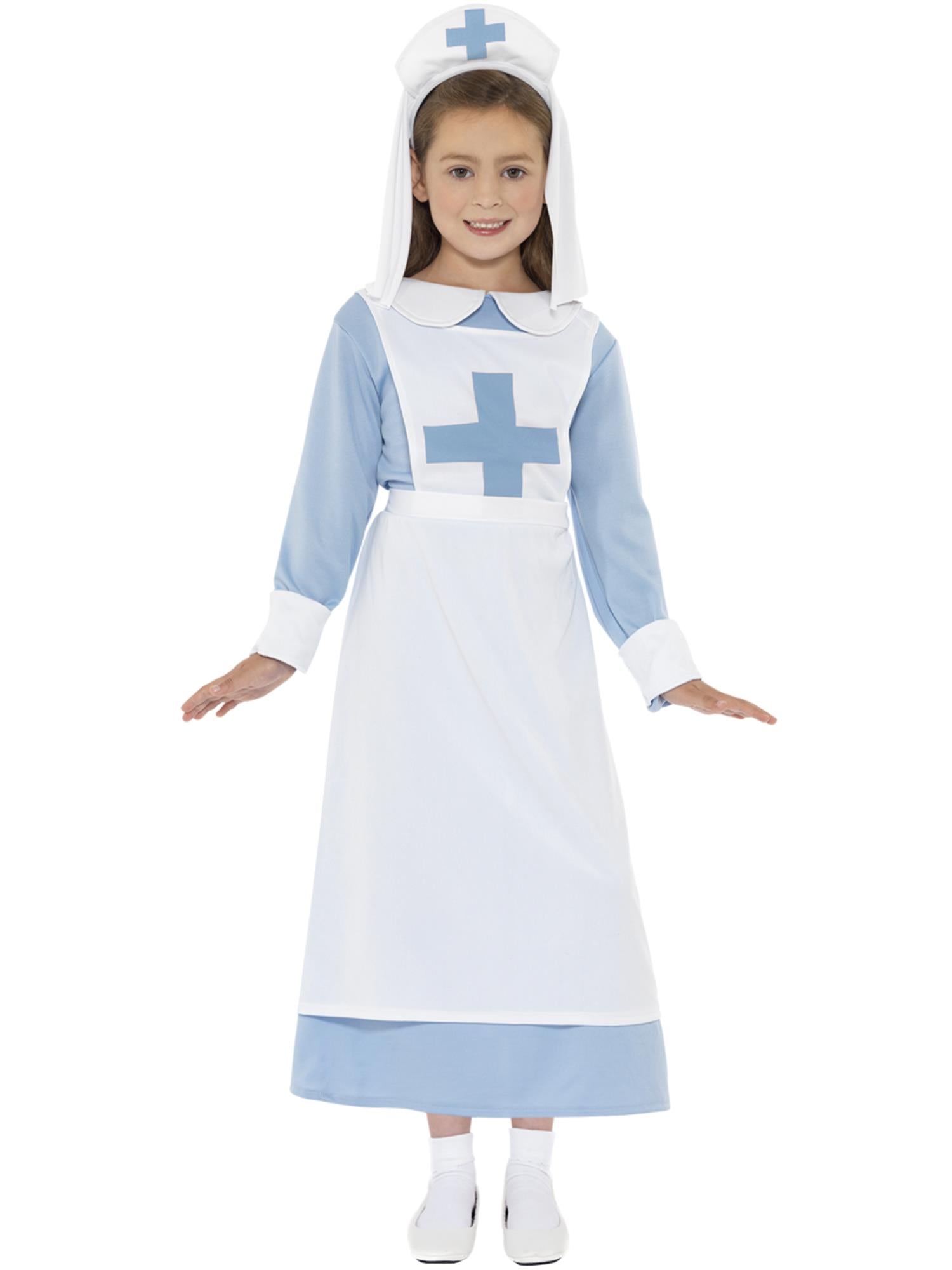Krankenschwester-Kostüm aus dem Ersten Weltkrieg, blau