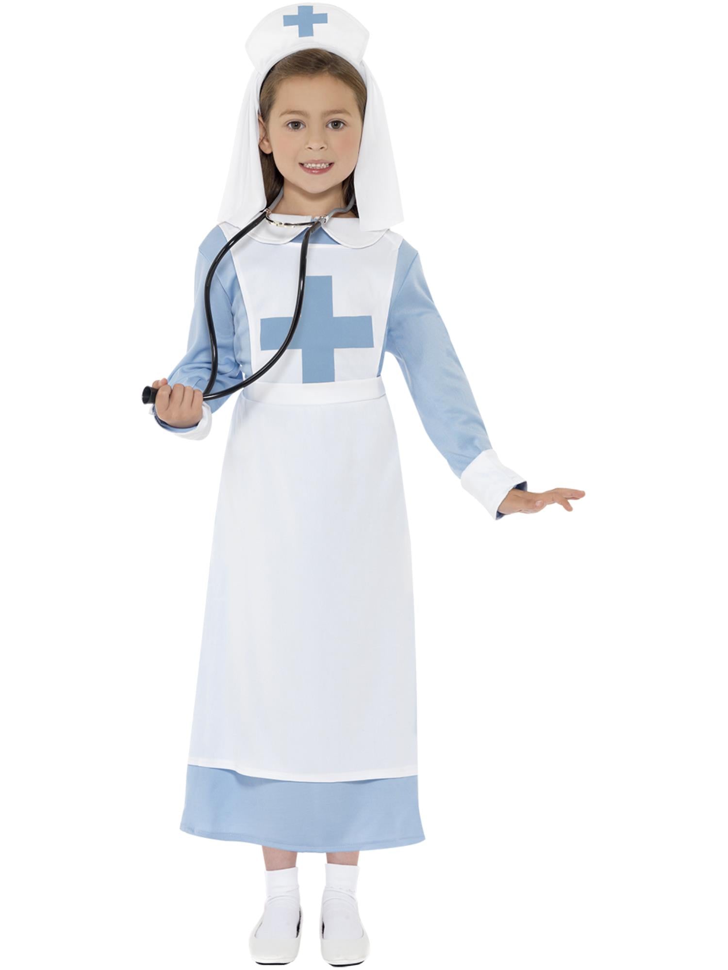Krankenschwester-Kostüm aus dem Ersten Weltkrieg, blau