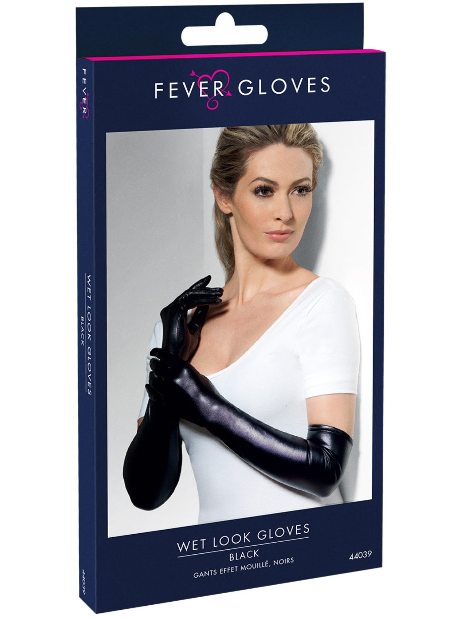 Gloves, Wet Look, Black