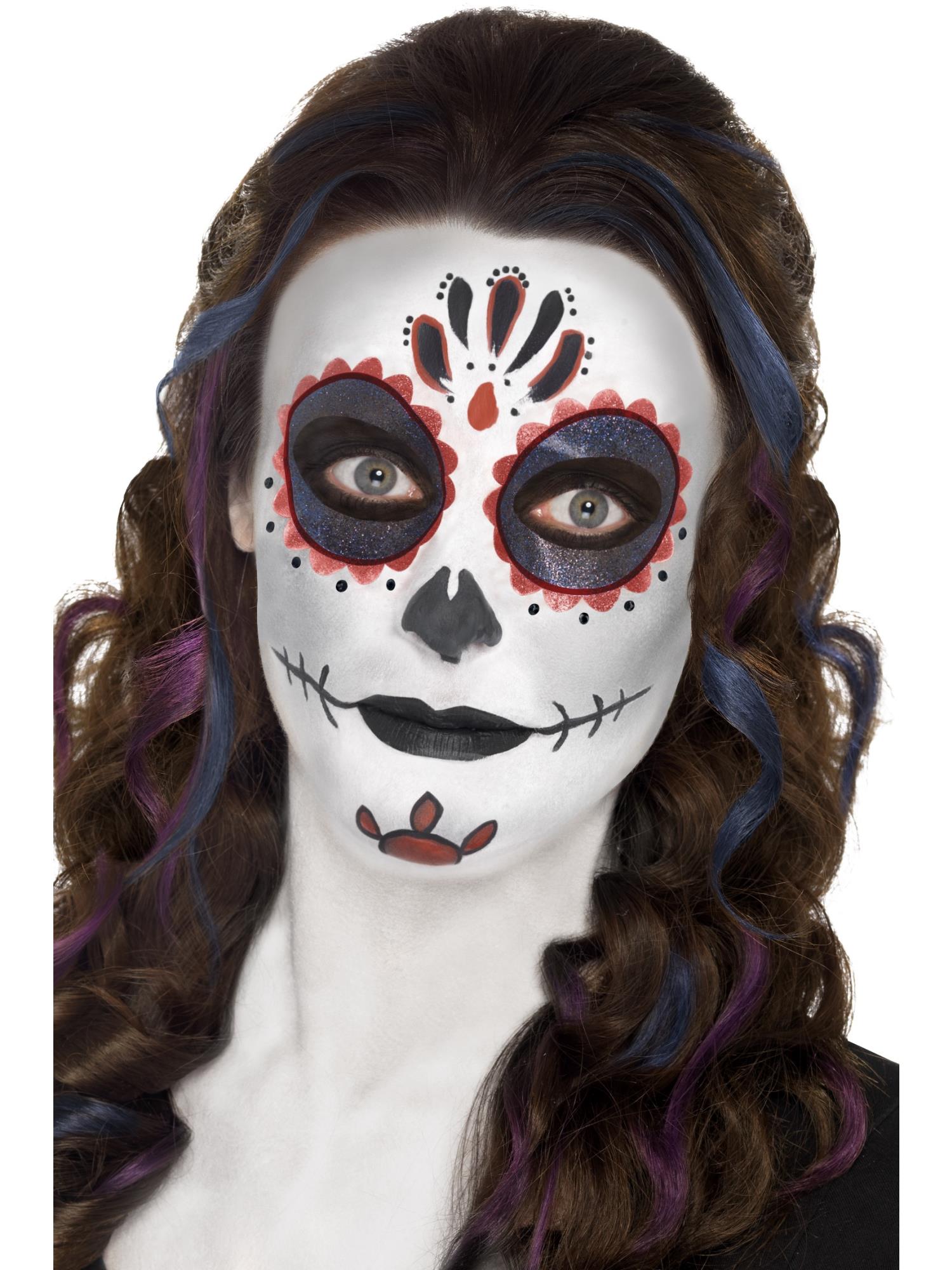Smiffys Make-Up FX, Day of the Dead Kit, Aqua,