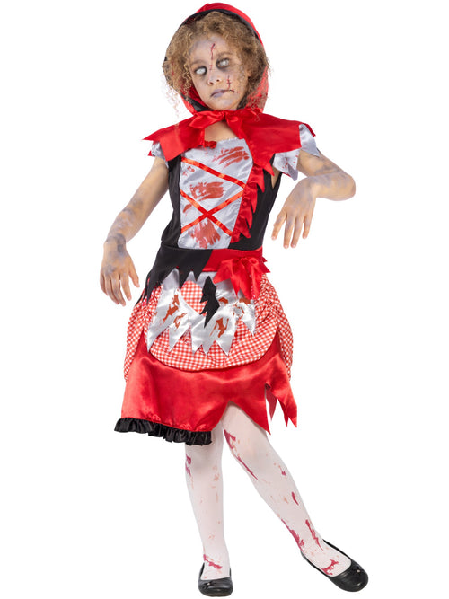 Zombie Miss Hood Costume, Red