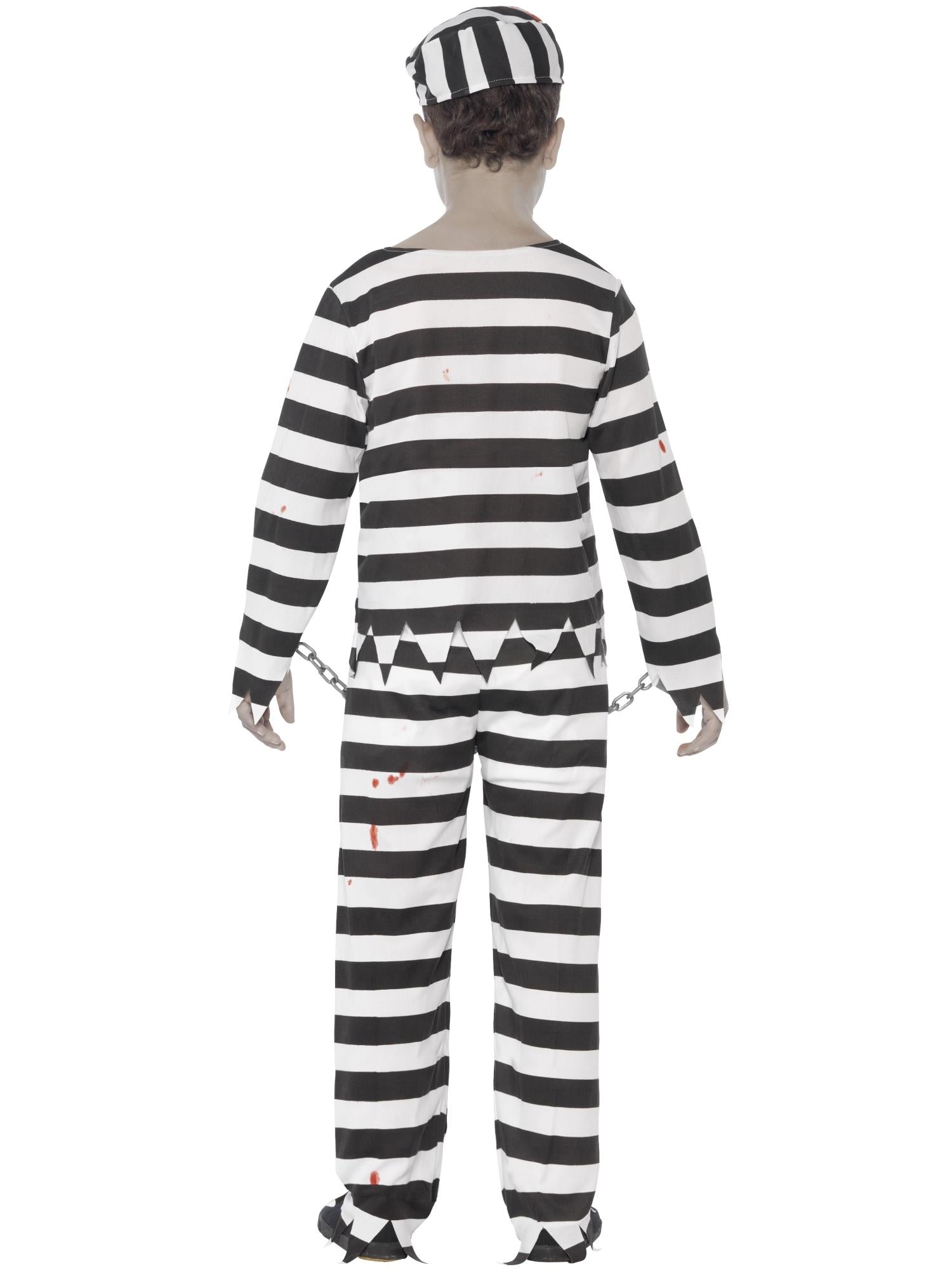 Zombie Convict Costume, Black & White