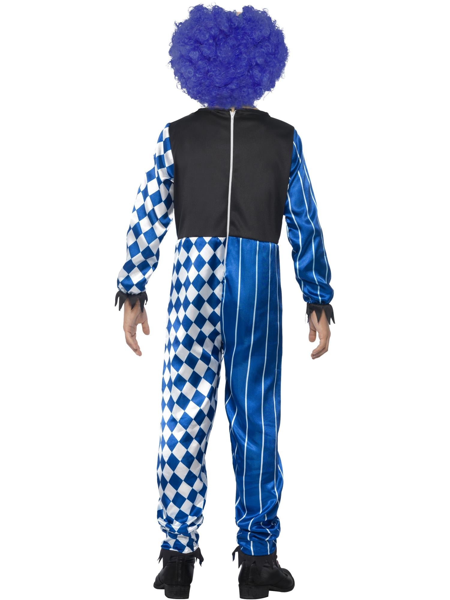 Deluxe Sinister Clown Costume, Blue