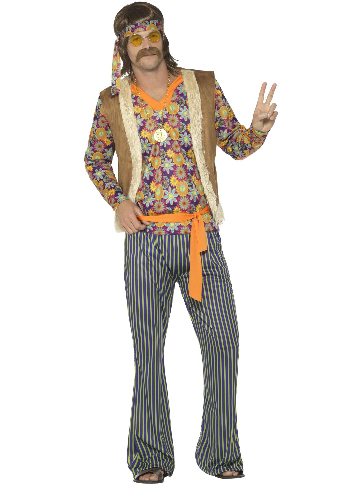60s Singer Costume, Male, Multi-Coloured